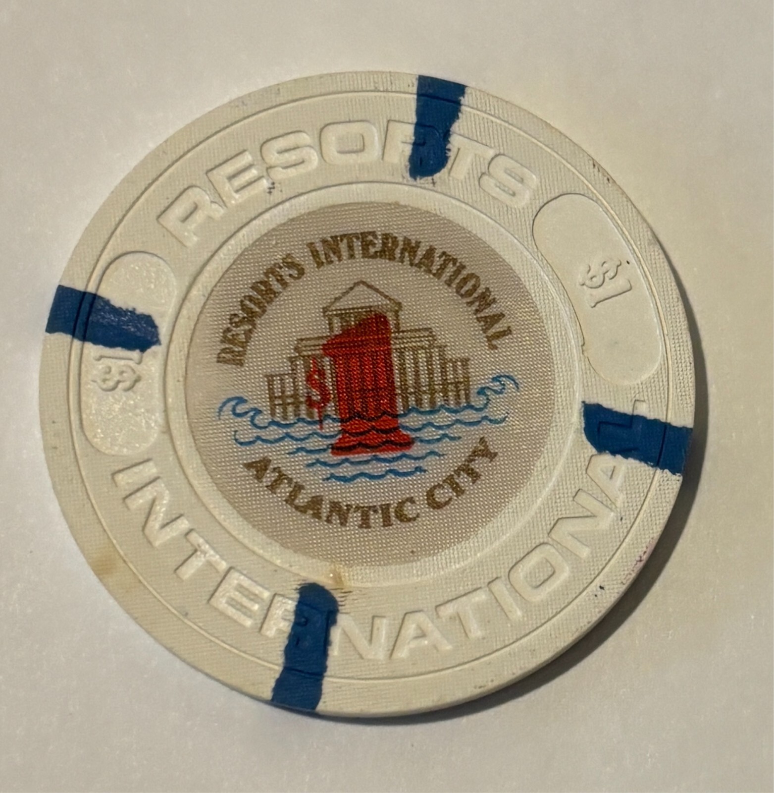Atlantic City Resorts International One Dollar Casino Chip