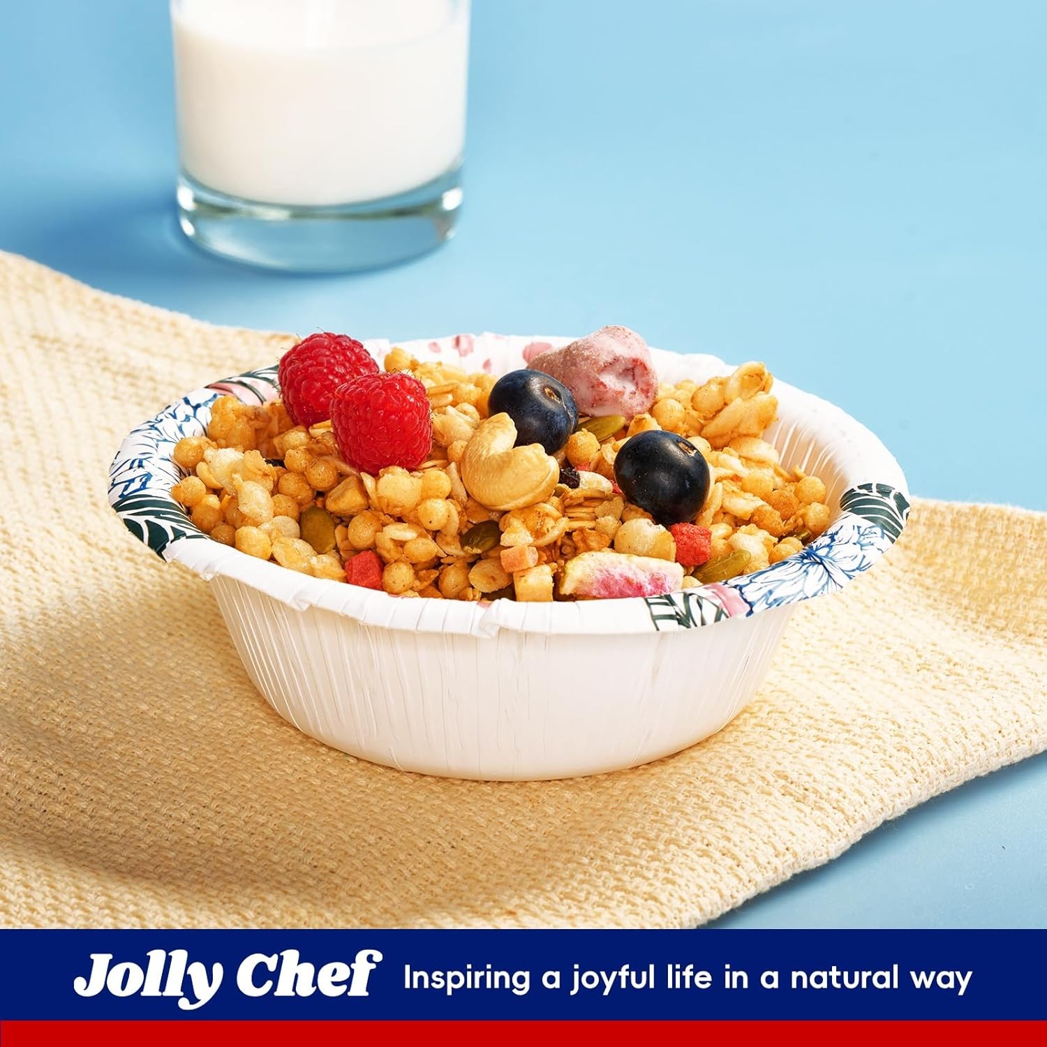 16 OZ Bulk Disposable Bowls with Floral Design, 156 Count for All Occasions