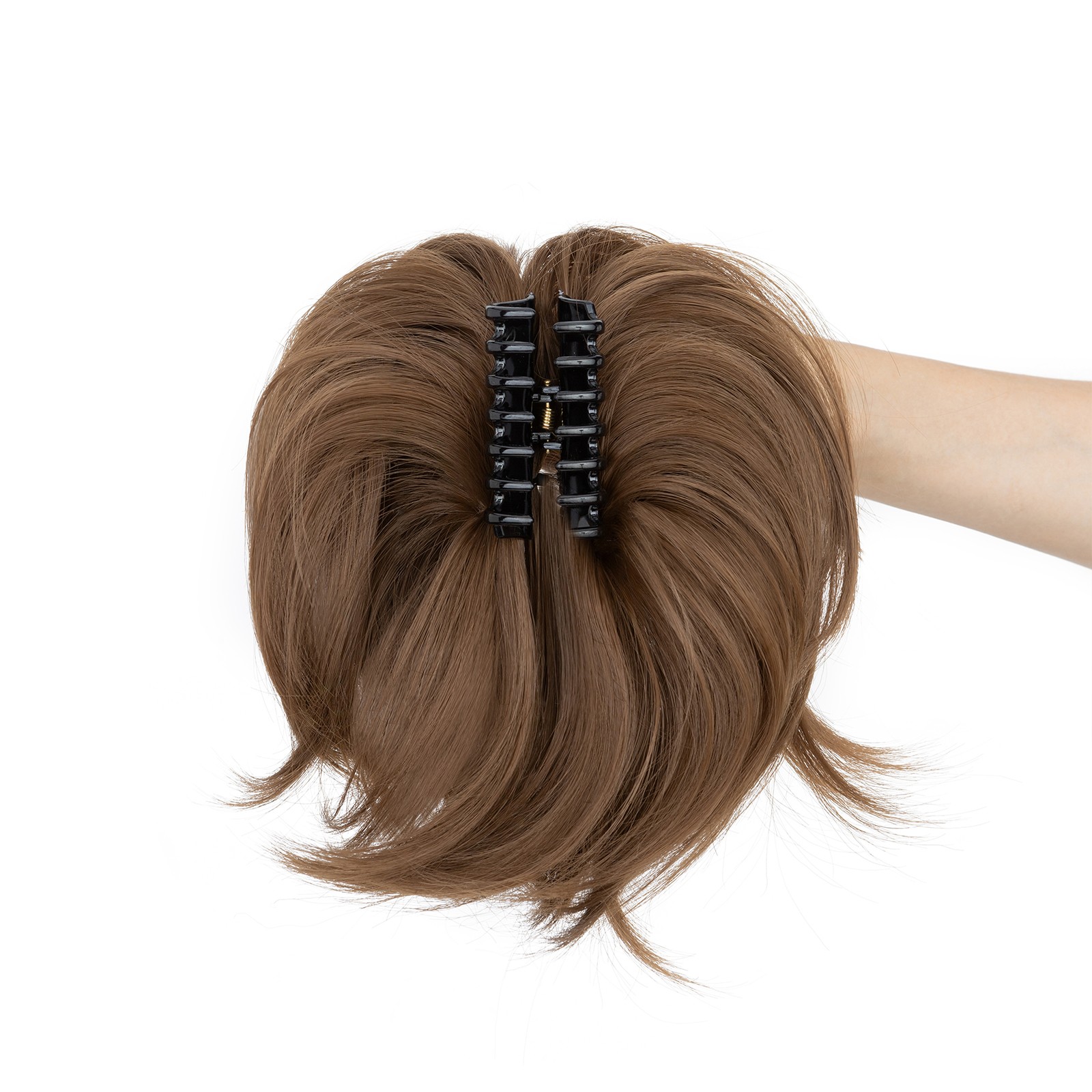 Natural Messy Bun Hairpiece Ponytail Scrunchie Updo Claw Clip in Hair Extensions