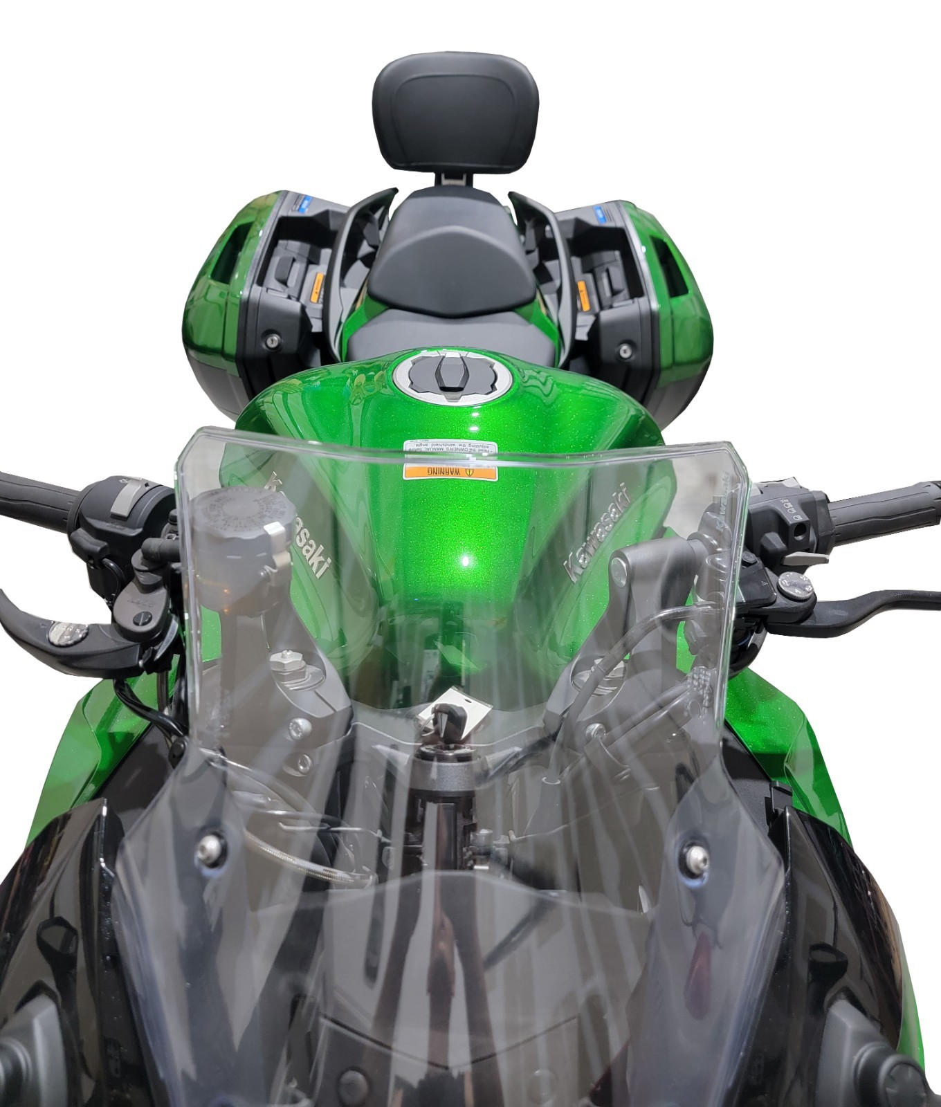 Kawasaki Ninja 1100SX All Models Billet Luggage Rack with Passenger Backrest
