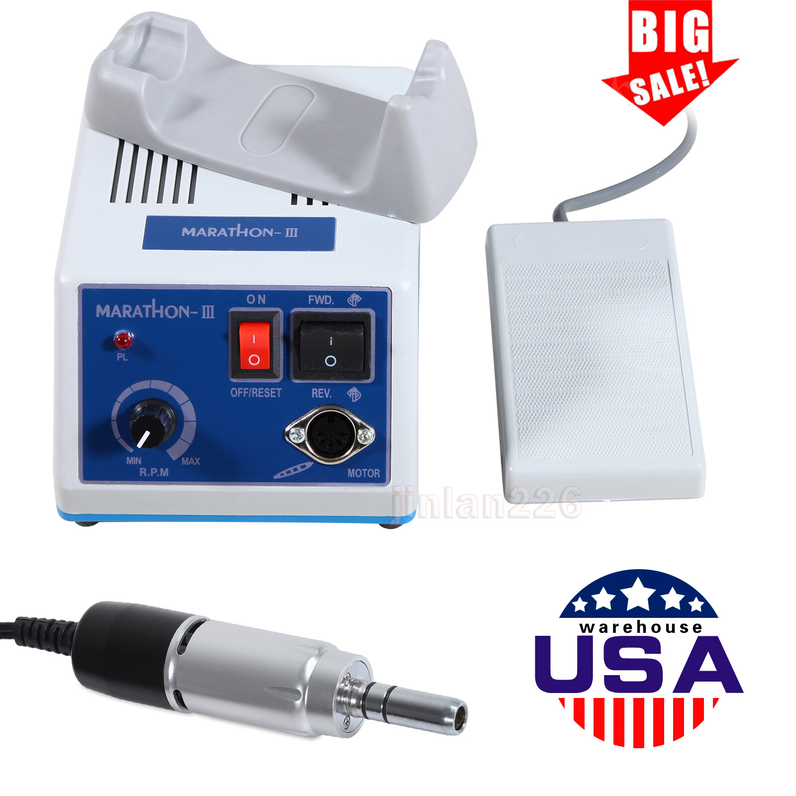 Dental Lab Marathon Electric Micromotor Polishing Unit + 35K rpm Motor Handpiece