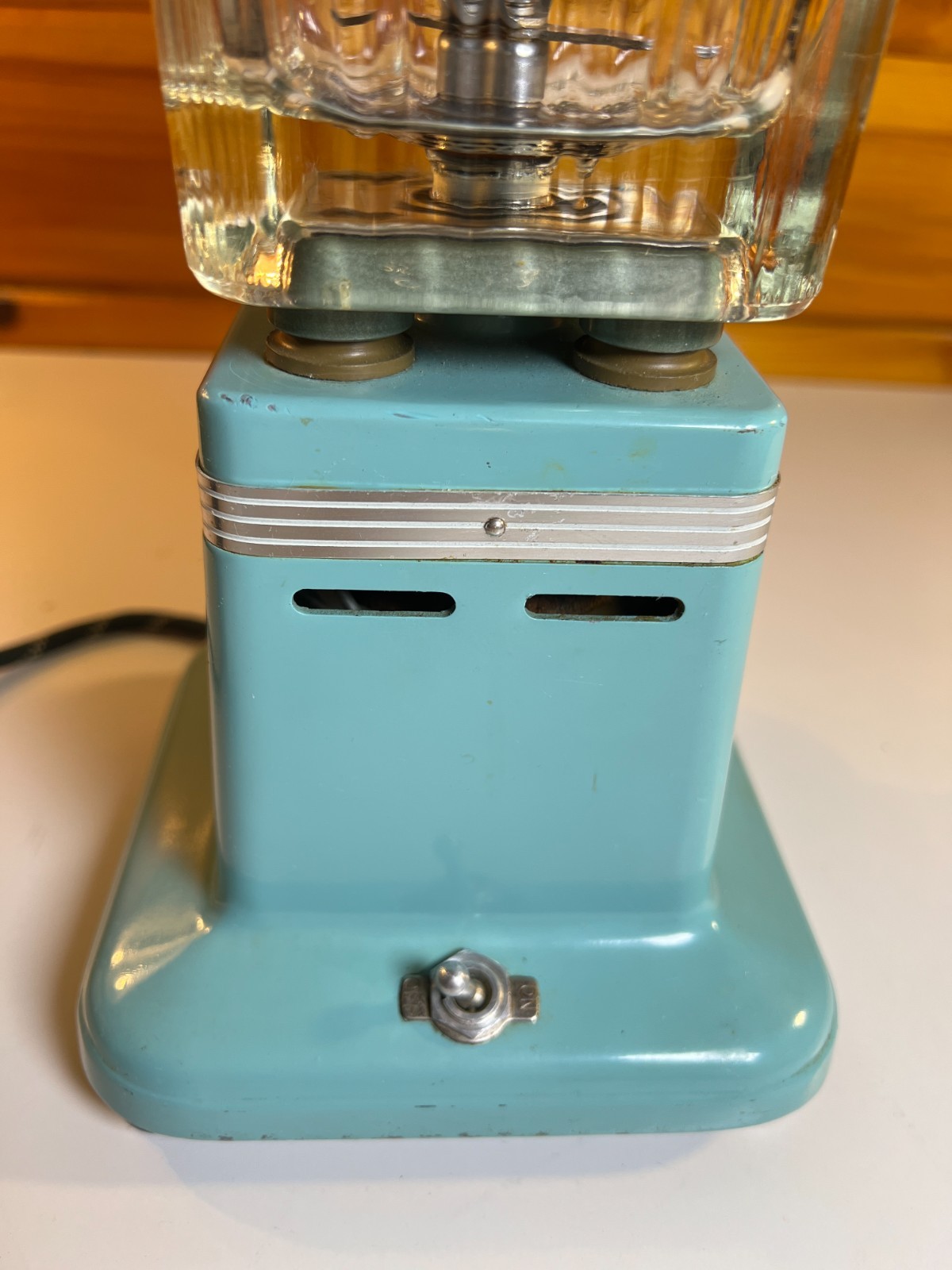 Vintage 1950s Dormeyer Model 5906 Turquoise Teal Blender Glass Chef Logo CHICAGO