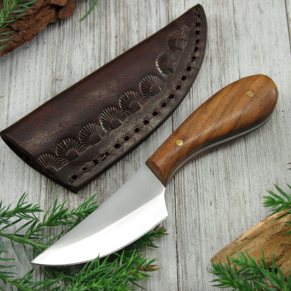 Native American Indian Style Small Skinning Patch Knife 4.5" Overall + Sheath