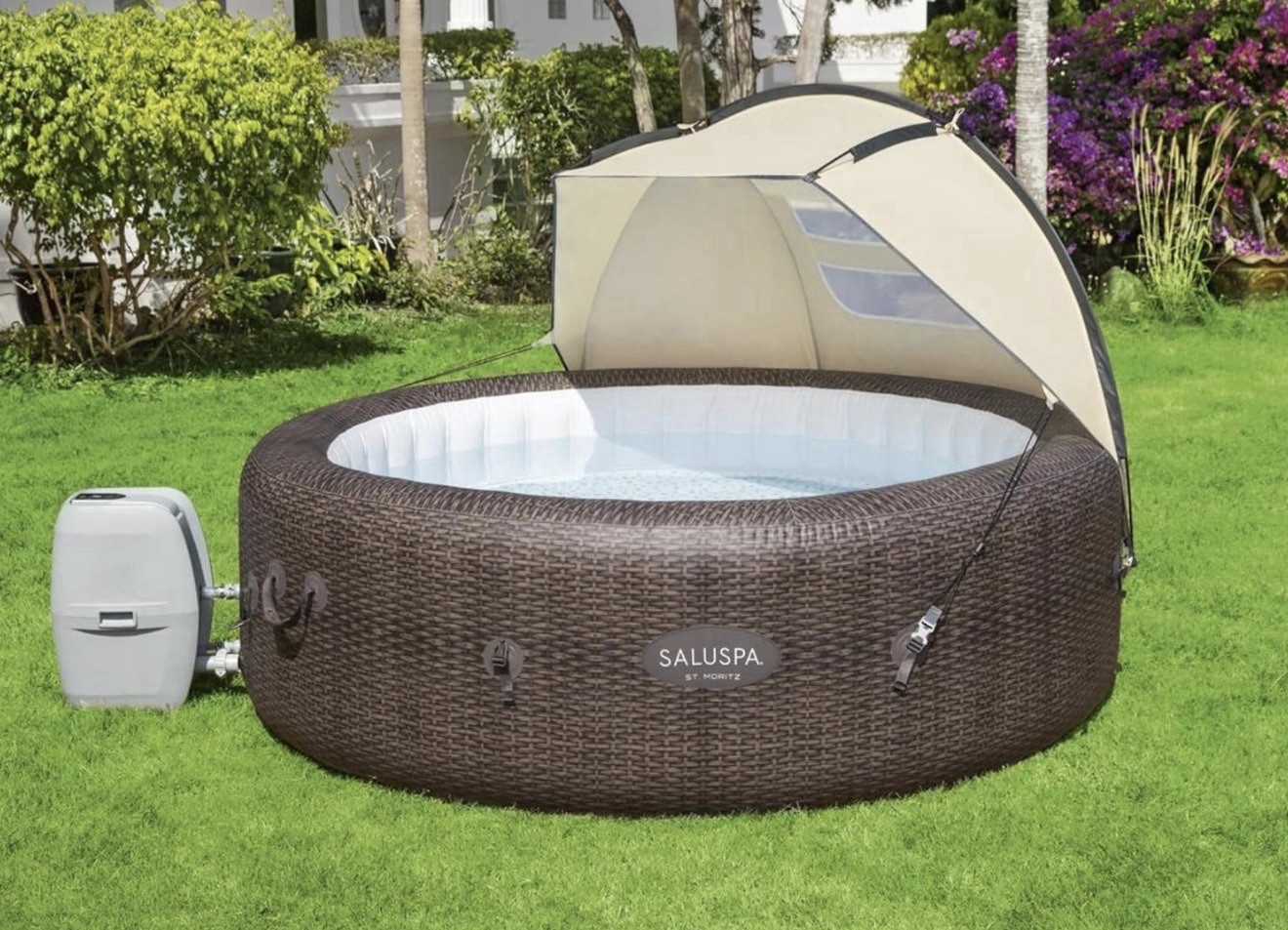 Bestway Small Sun Shade Canopy Accessory for Inflatable Hot Tub Spas