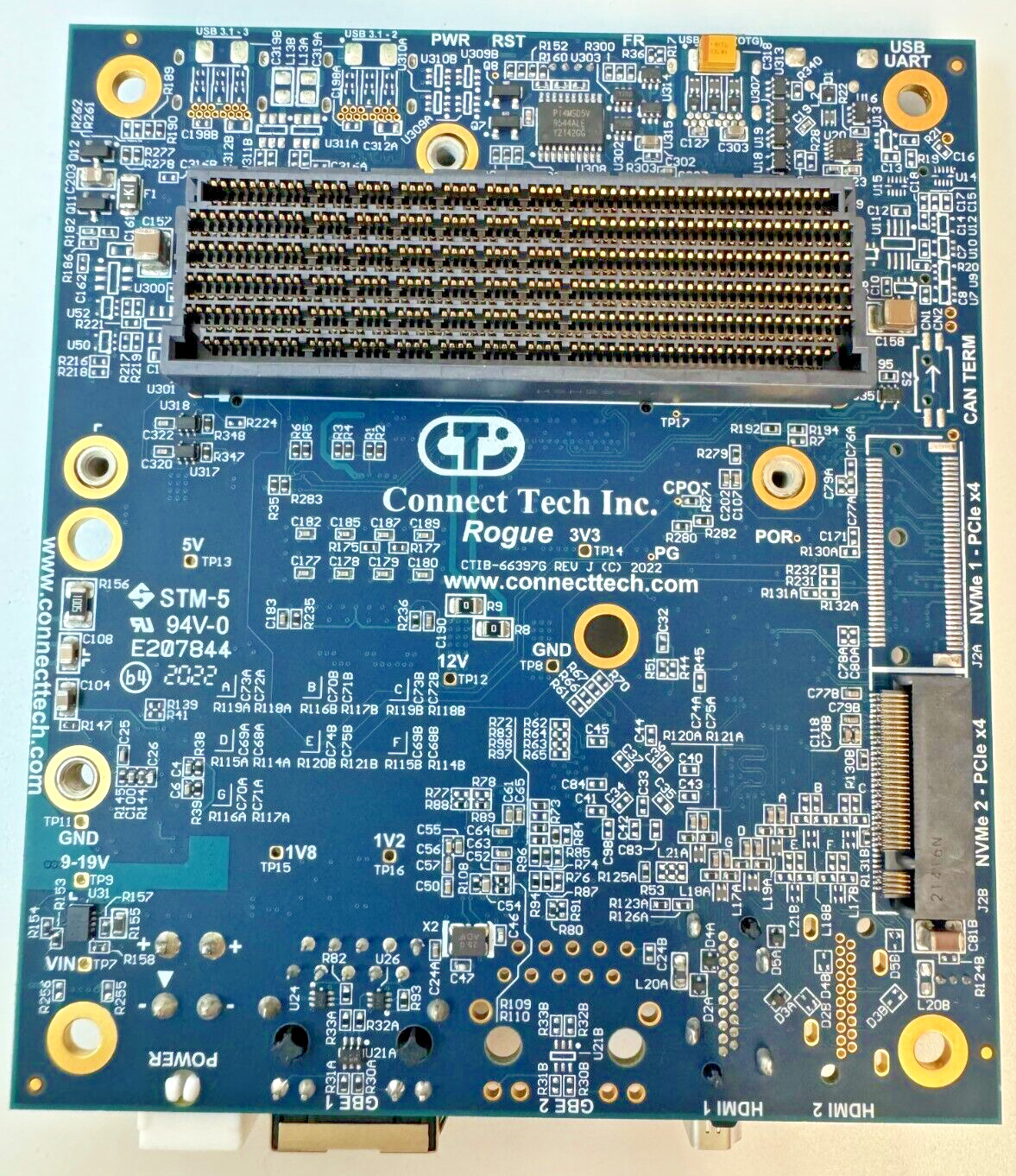Connect Tech AGX Rogue Carrier Board for NVIDIA Jetson AGX Xavier+ AI Camera Int