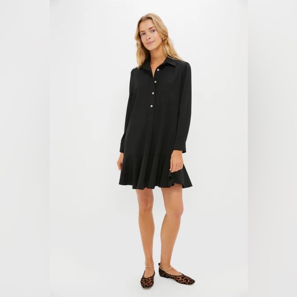 TUCKERNUCK Black Crepe Callahan Shirt Dress size XL
