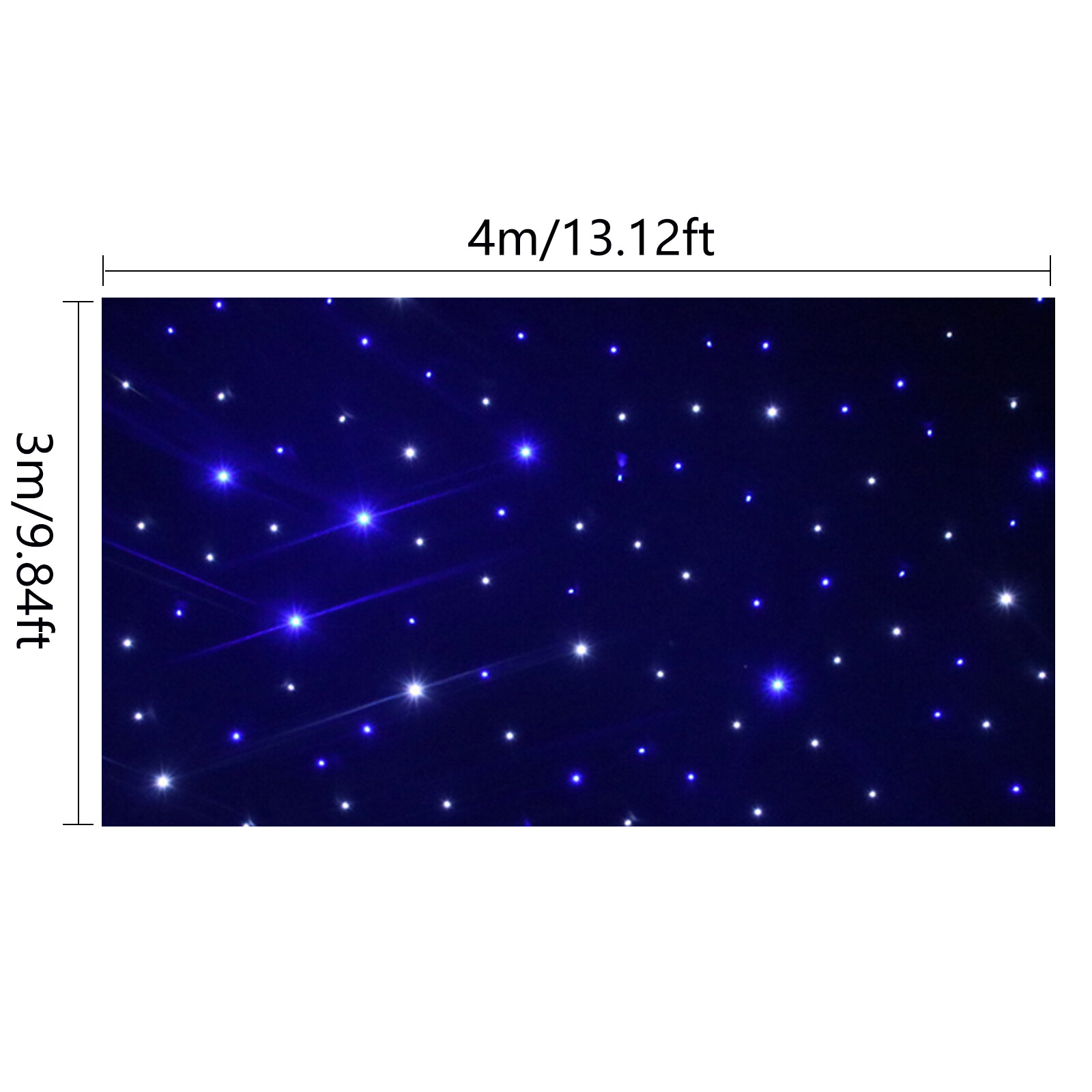 LED Star Stage Backdrop - 13x10FT LED Star Curtain Background Starry Sky DMX512