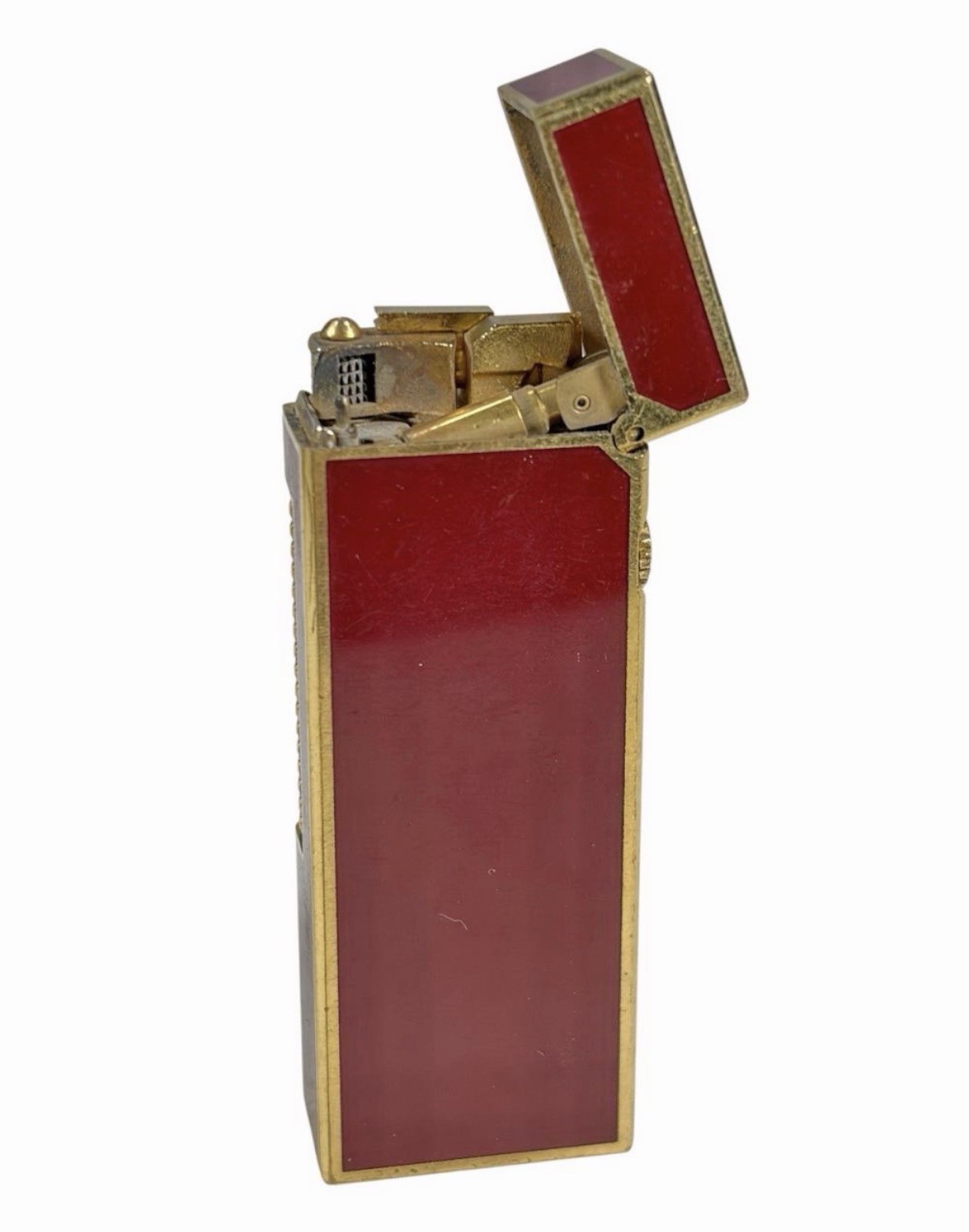 Dunhill Rollagas - Box & Papers - Gold Plated Ruby Red Laquer Vvhtf