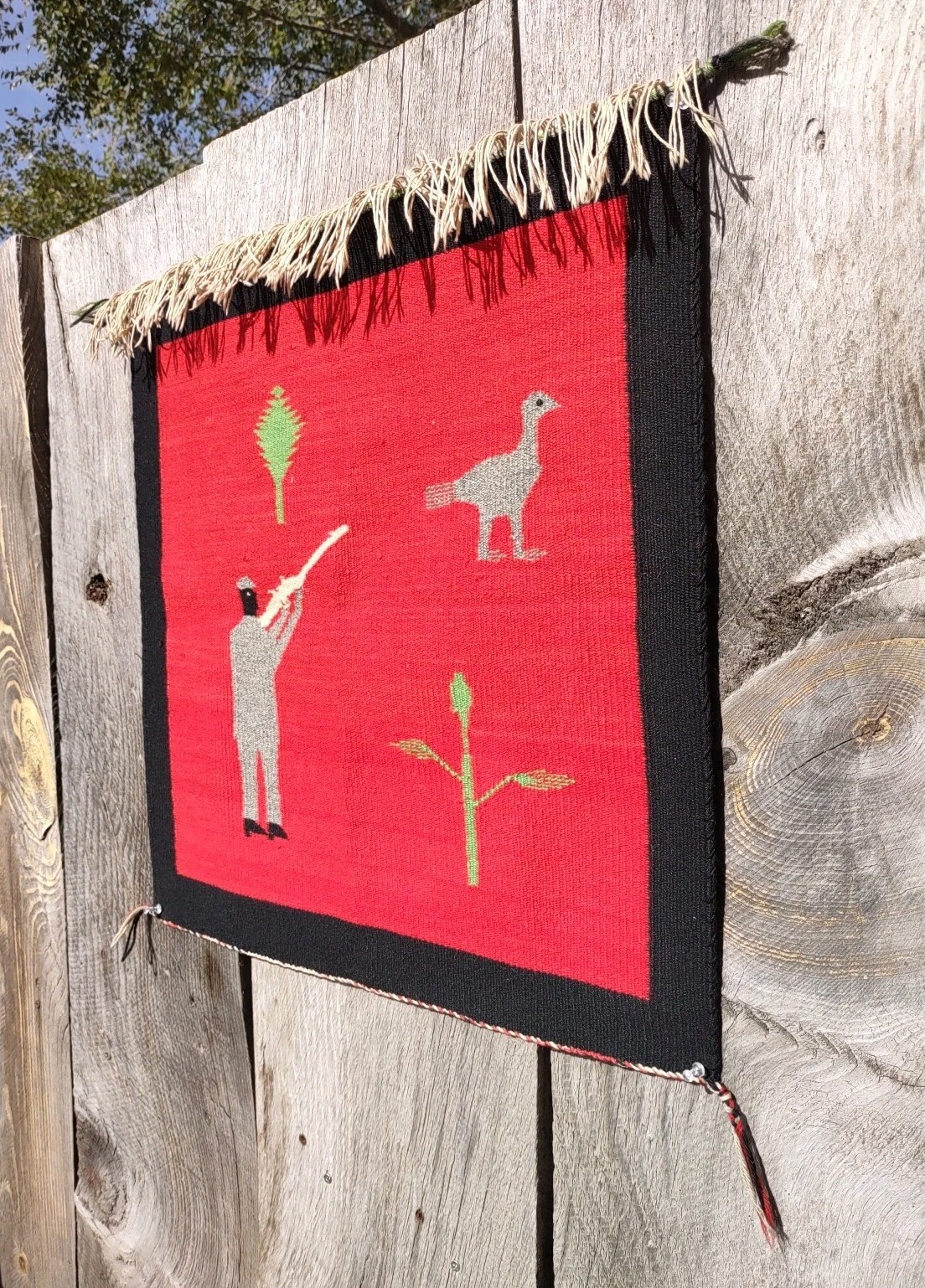 Navajo Rug Native American Indian Antique Germantown Throw Wall Hanging 1910