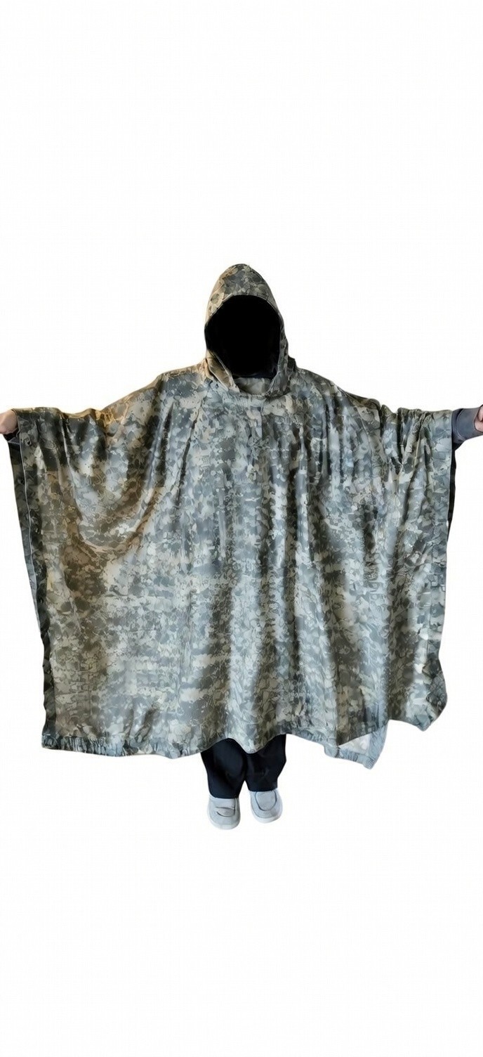 Genuine USGI Poncho ACU Digital Camo, NSN: 8405-01-547-2555 Fair Condition