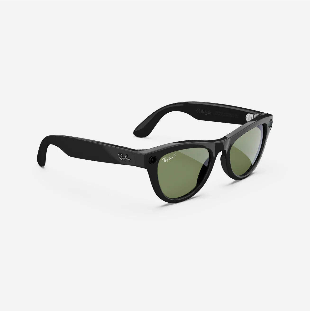 Ray-Ban Meta Skyler (Refurbished), Shiny Black / G15 Green, Standard