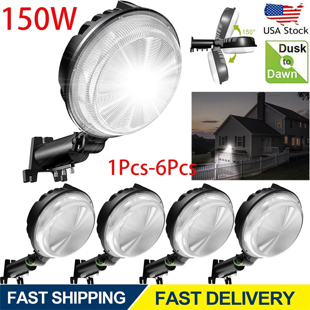 150w LED Barn Yard Street Waterproof Outdoor Security Dusk To Dawn Flood Light