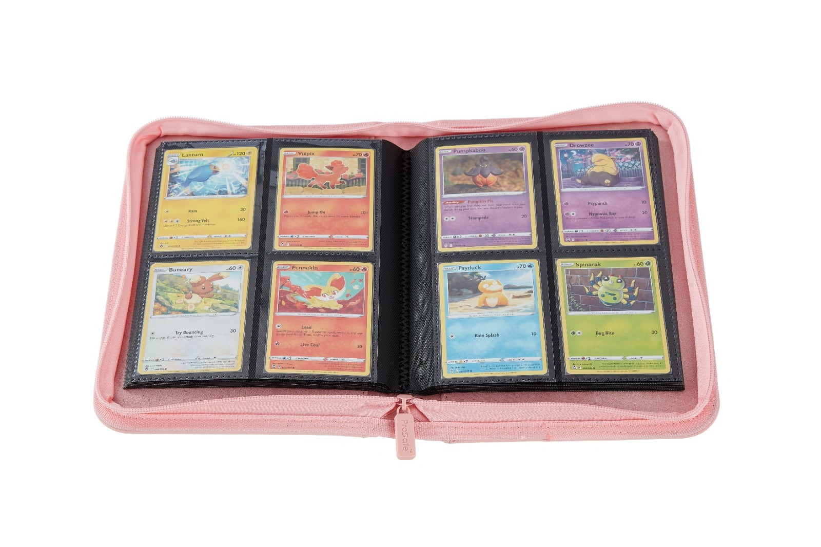 Pro Safe 4-Pocket Zippered PRO-Binder Album pink - Free Ship