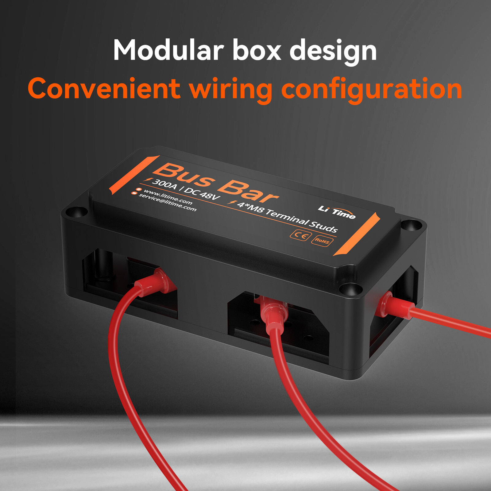 LiTime Bus Bar for LiFePO4 Battery High Voltage Current for Marine Solar Auto