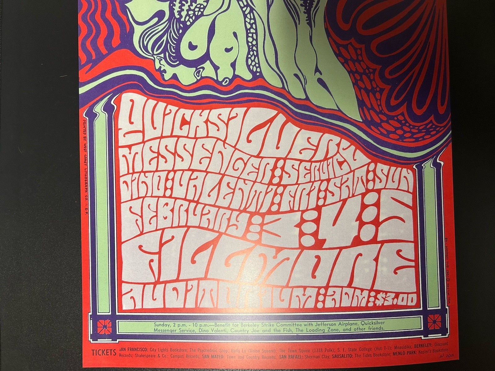 2021-(2)-FILLMORE BG-48-RE-PRINT VARIANT POSTERS-JEFFERSON AIRPLANE/QMS-W.WILSON