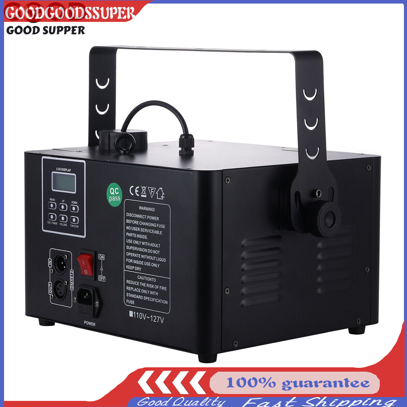 1500W Low Profile Hazer Haze Smoke Machine DMX Theater DJ Party Stage Effect