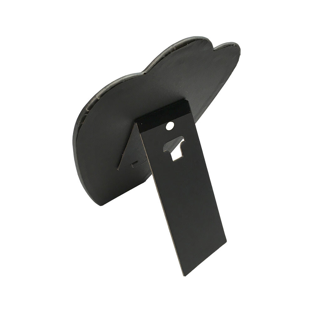 11" High Slate Gray Leatherette Necklace Pad with Easel Jewelry Display Fixture