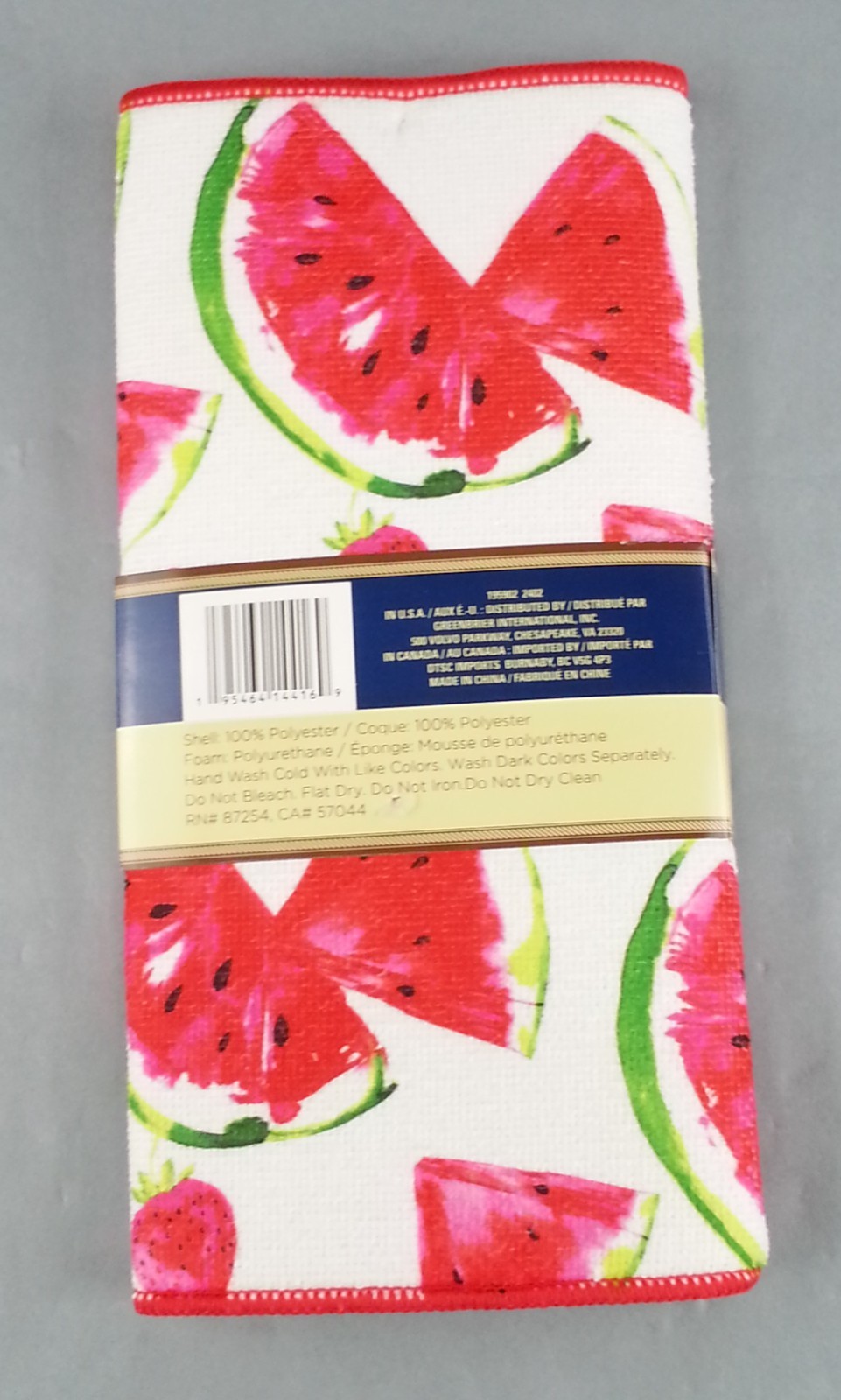 NEW NWT 2 Piece Dish Drying Mat Watermelon