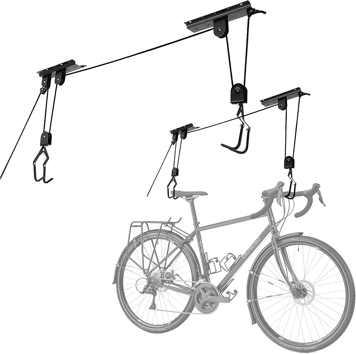 Cartman Bike Hoists Set of 2, Ceiling Mount Lift