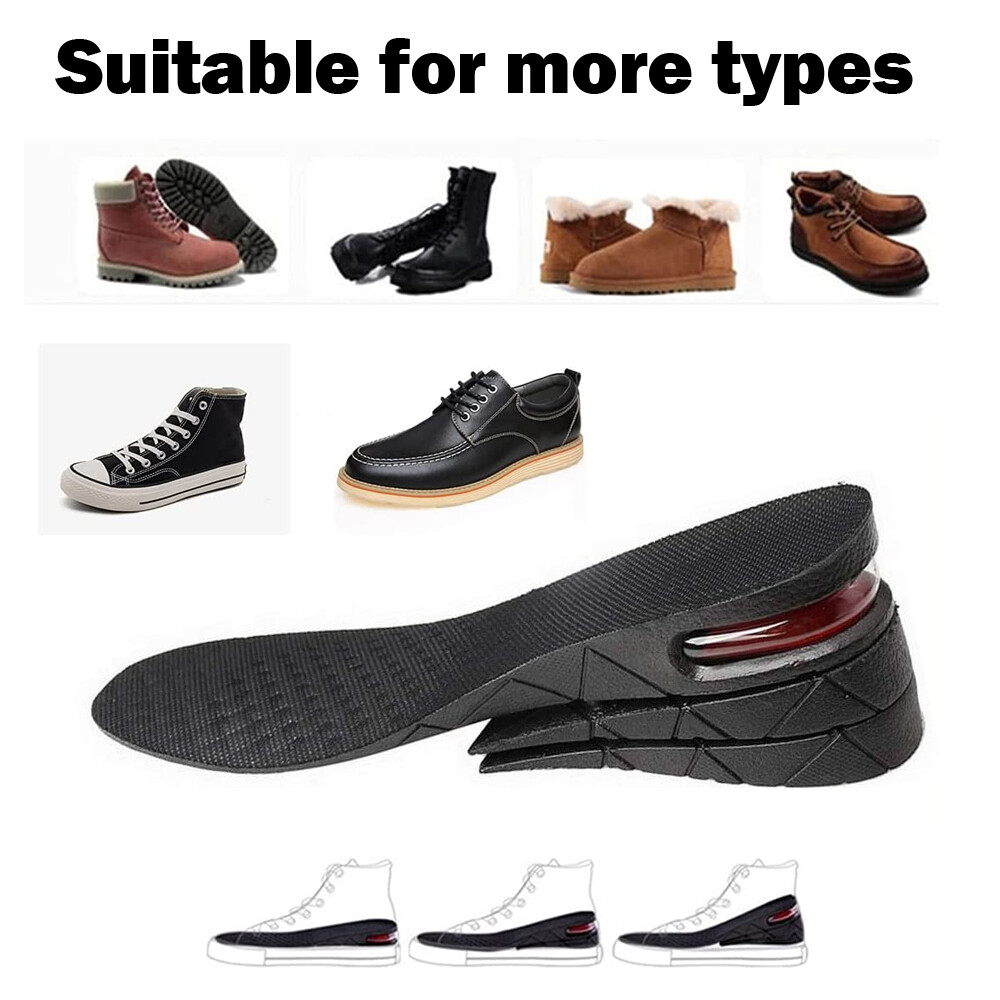 Men Women Shoe Insoles Invisible Height Increase Heel Lift Taller Inserts Pad US