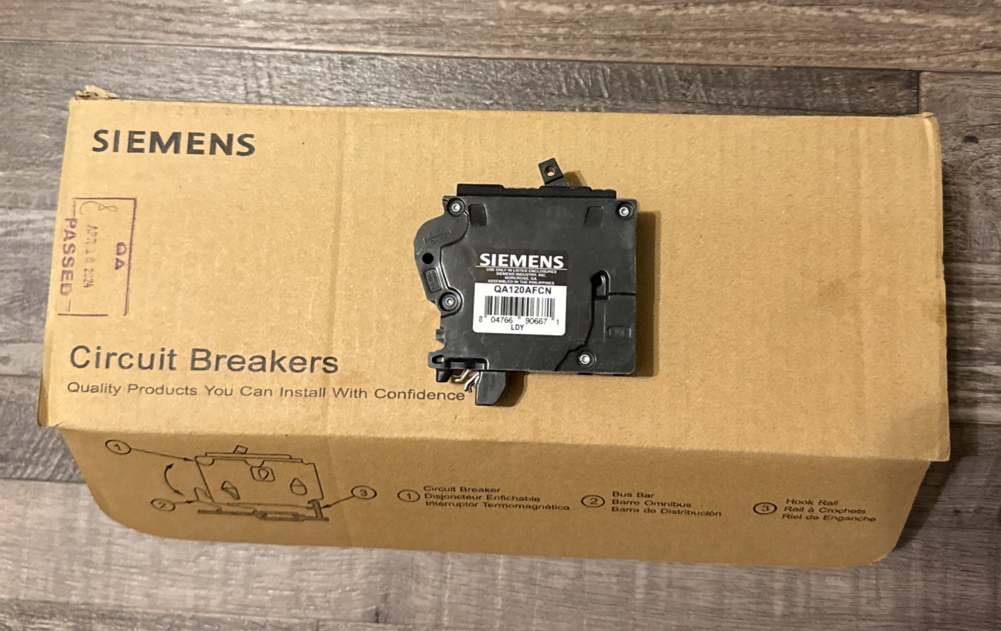 QA120AFCN Siemens 20 Amp 120V Combination Arc Fault Insta Wire Circuit Breaker