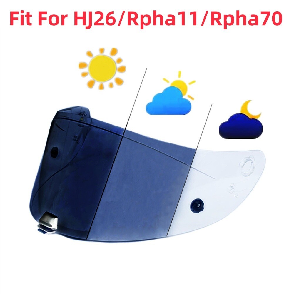 Photochromic Clear Visor Lens Fit For HJC RPHA 11 & RPHA 70 HJ-26 Helmet Shield