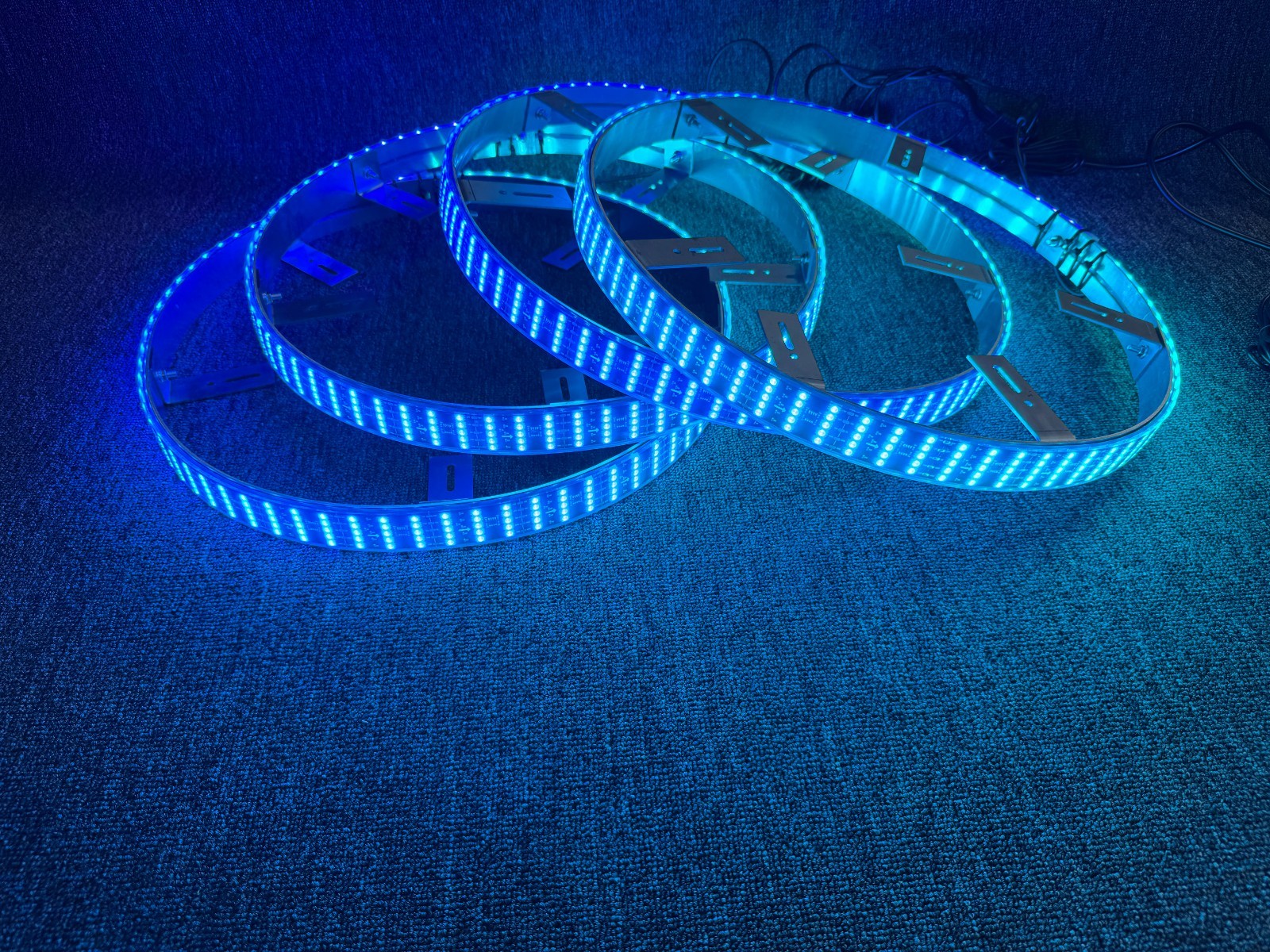 17.5" 5ROWs Brightest RGB CHASING Flow for Car Truck LED Wheel Rim Ring Lights