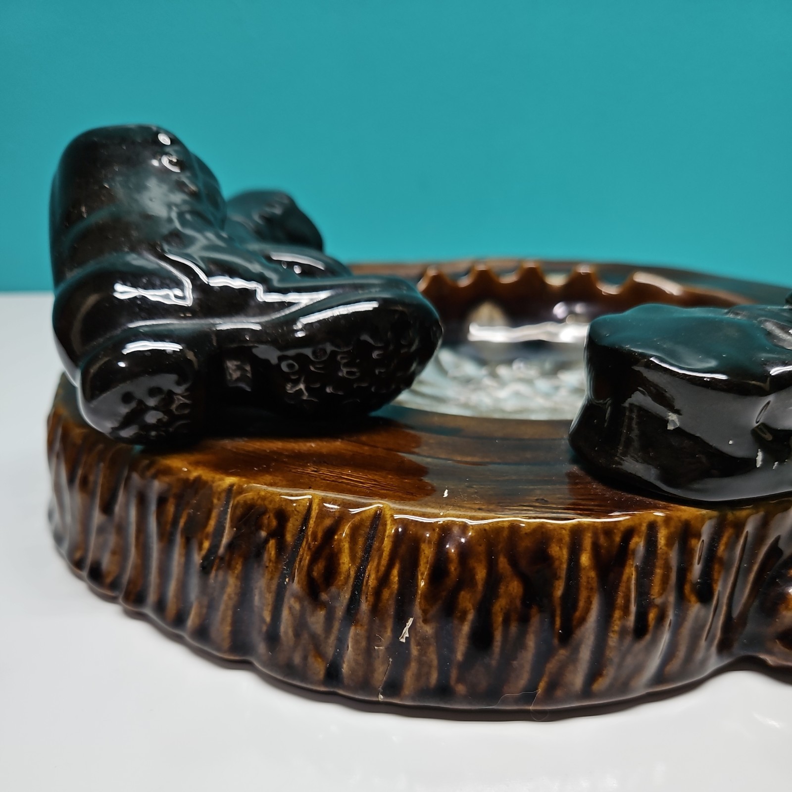 Vintage Coal Miner's Ashtray Large 11” Ceramic