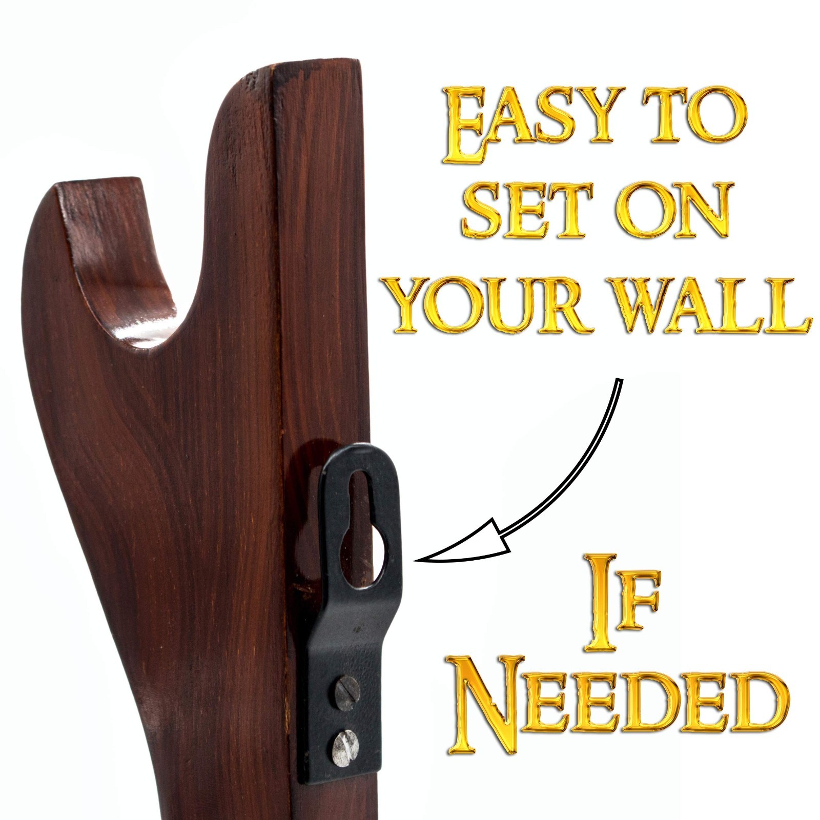 Medieval Sword Stand Solid Wood Horizontal Display Rack for Katana Dagger 2 Tier