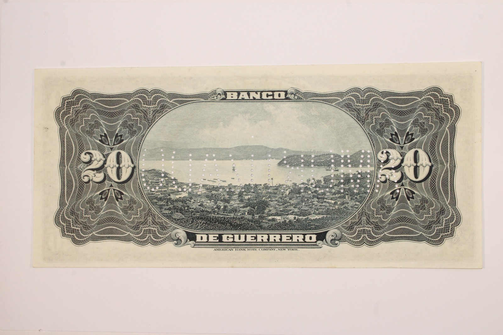 Mexican Revolution Banco de Guerrero 20 Pesos Banknote #0520