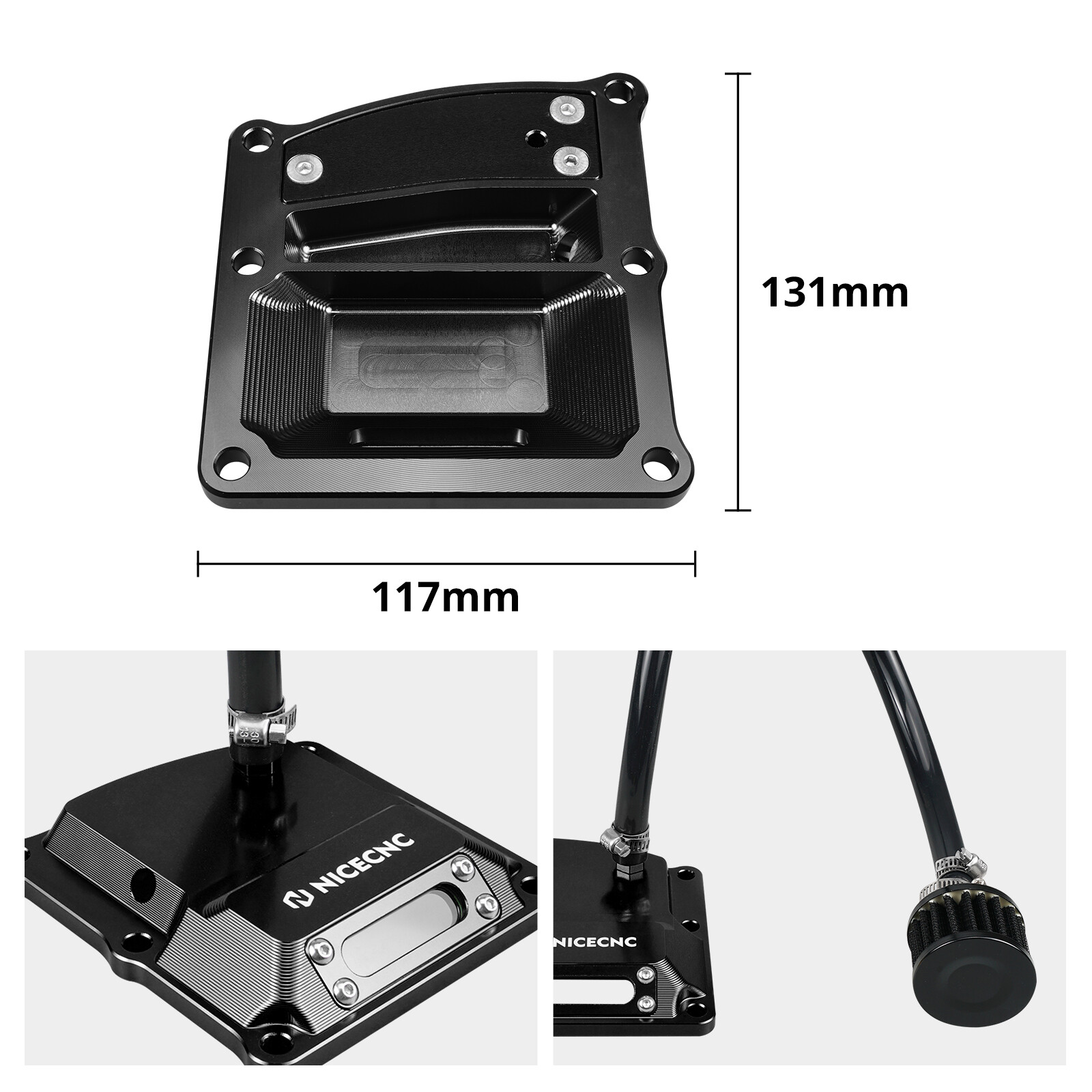 M8 Transmission Gearbox Vent Top Cover For Harley Road Glide FLTRX FLTRK FLTRXS