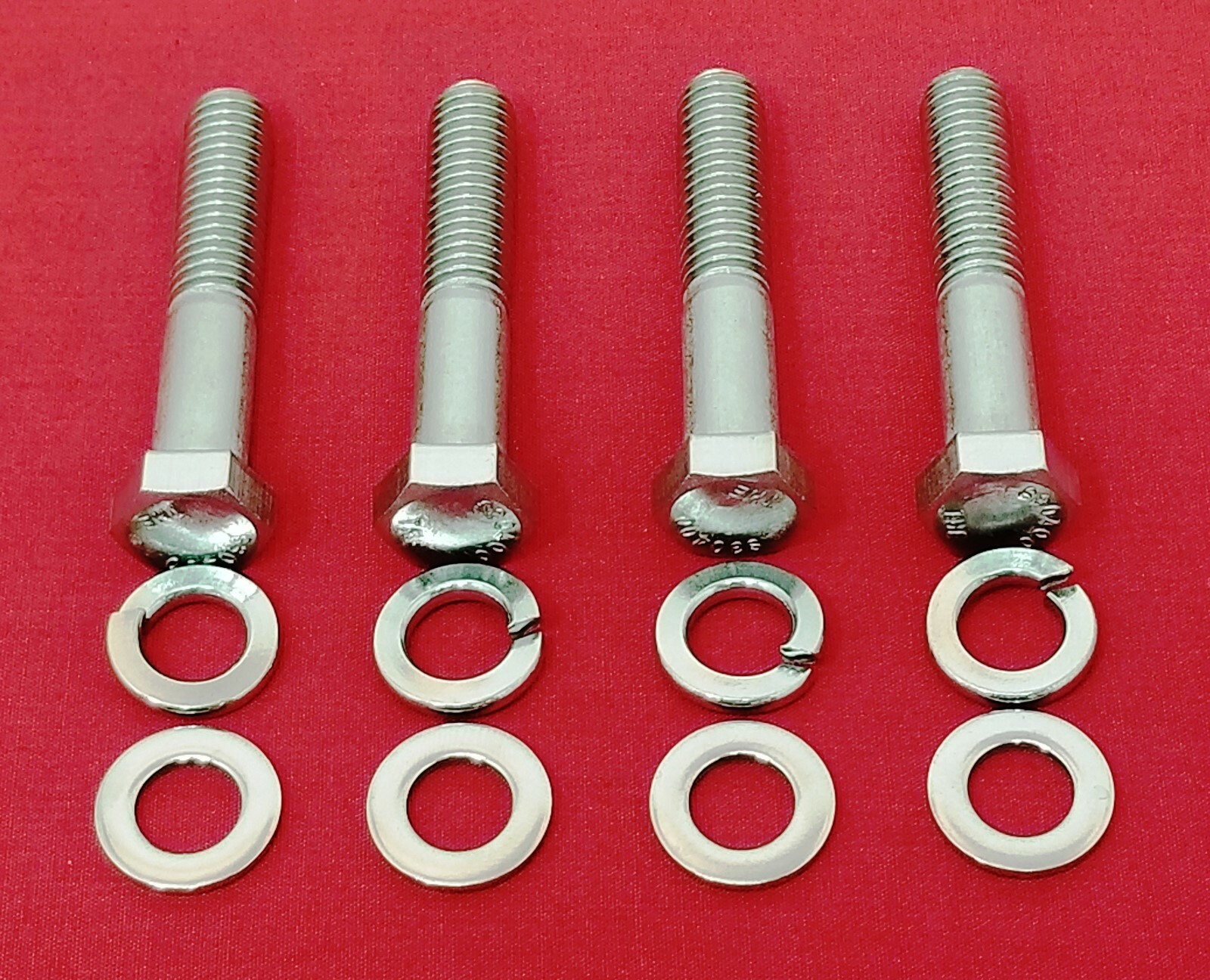 SBC BBC CHEVY LONG WATER PUMP BOLTS KIT 2" STAINLESS HEX 283 327 350 400 396 454