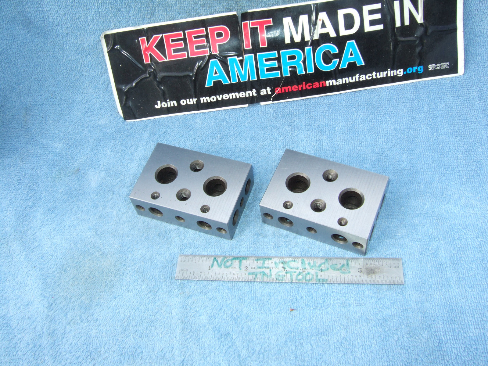 1-2-3 BLOCKS PARALLELS XLNT TOOLMAKER MACHINIST INSPECTION GRIND MILL tapped JE