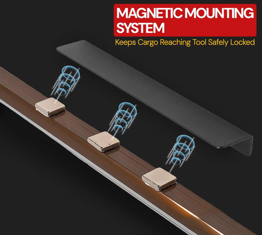 Extendable Truck Bed Cargo Grabber Tool 25"-60" Telescoping Pole with Y-Hook