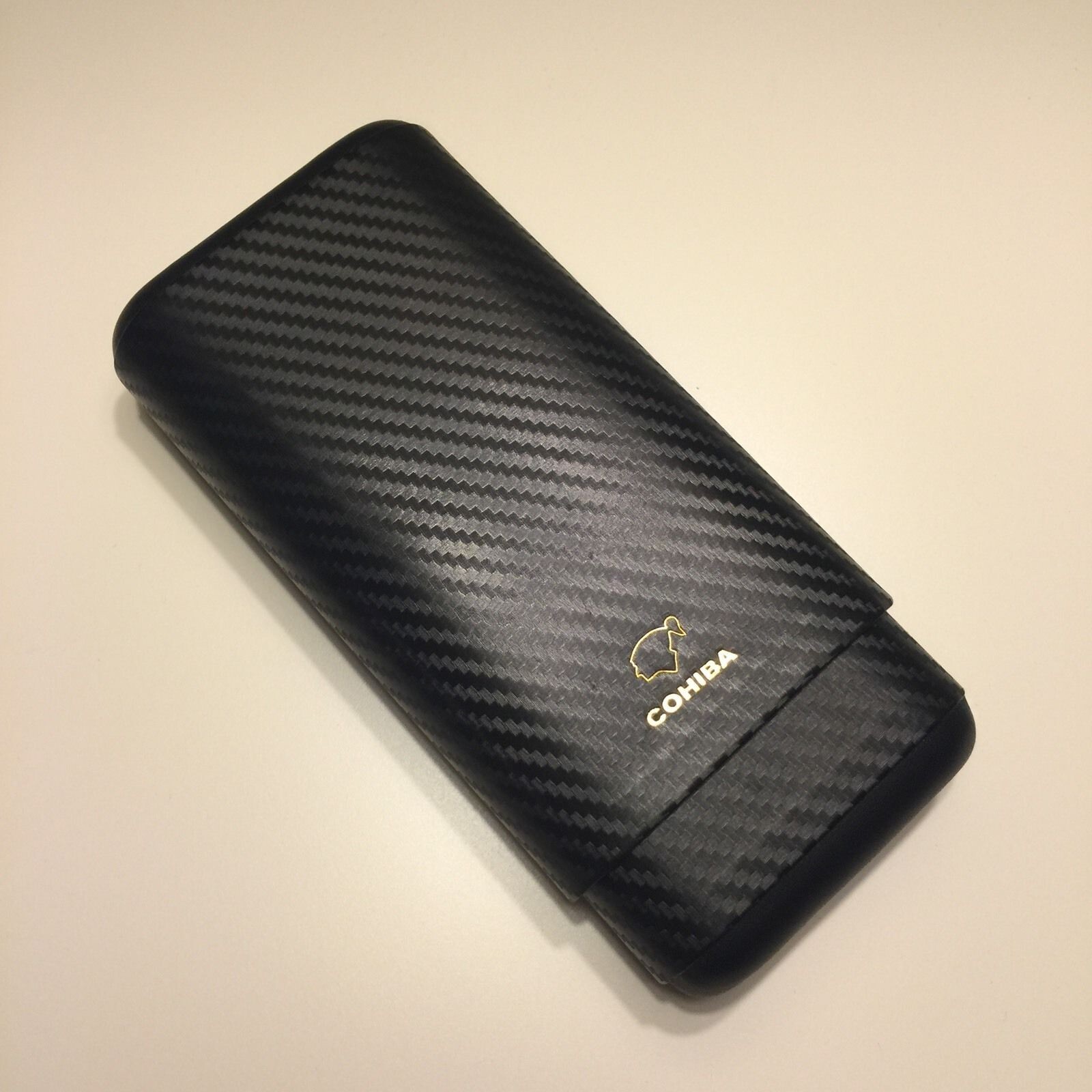 Cedar Woodline 3 Ct Cigar Traval Case Holder With Dust Bag