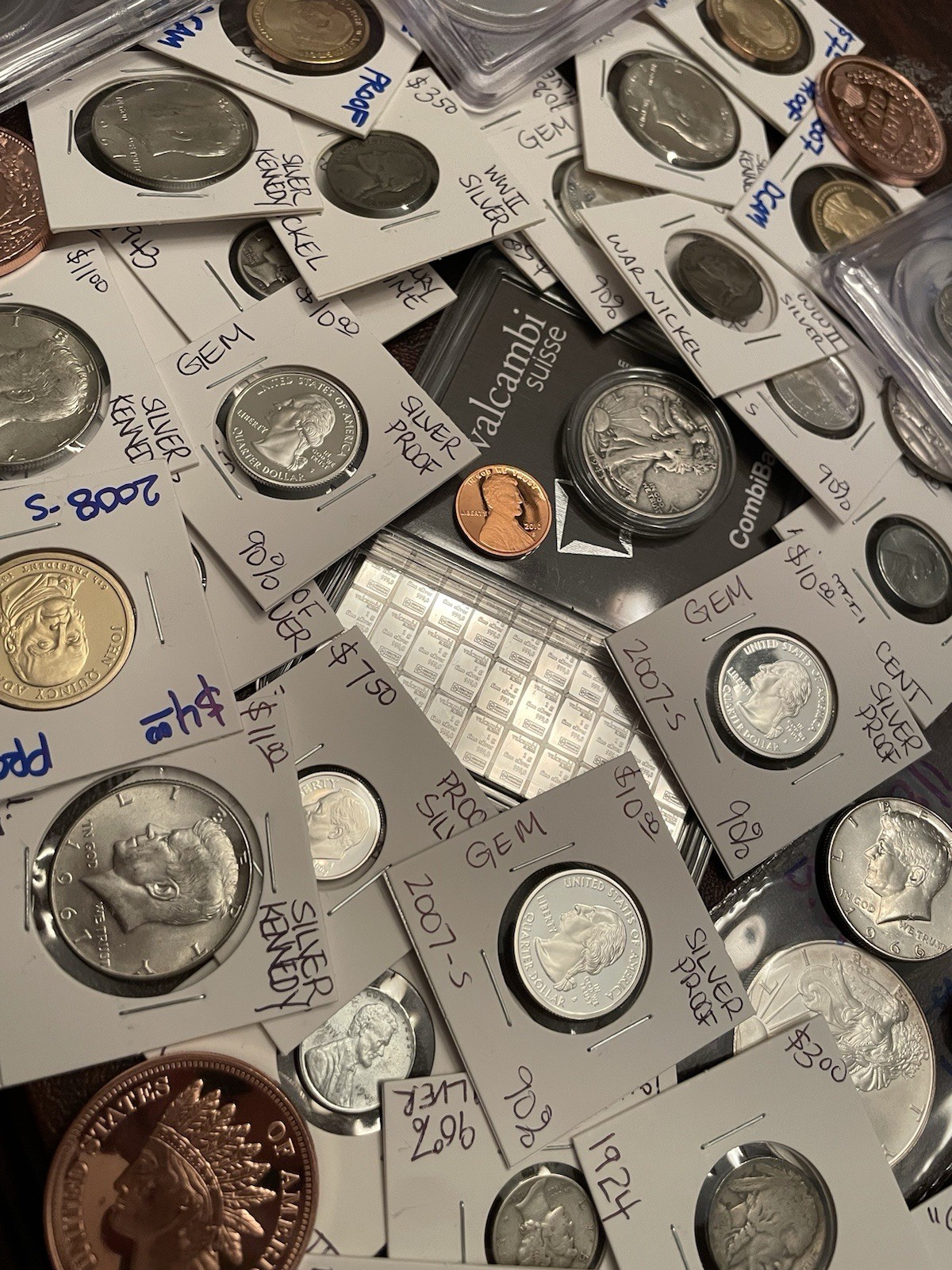 🔥ESTATE SALE Silver Coin & Currency Lot - Silver Gold & CU In Premium Cigar Box