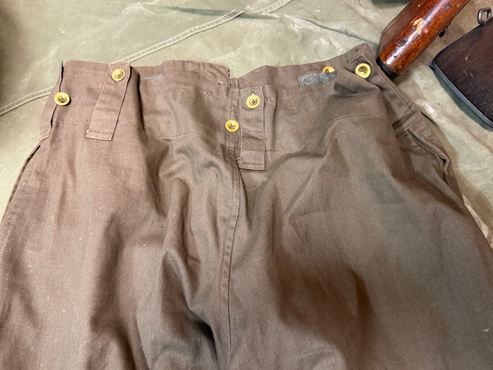 WWII BRITISH ARMY P1937 P37 SUMMER DENIM BATTLEDRESS FIELD TROUSERS-SIZE 2XL LG