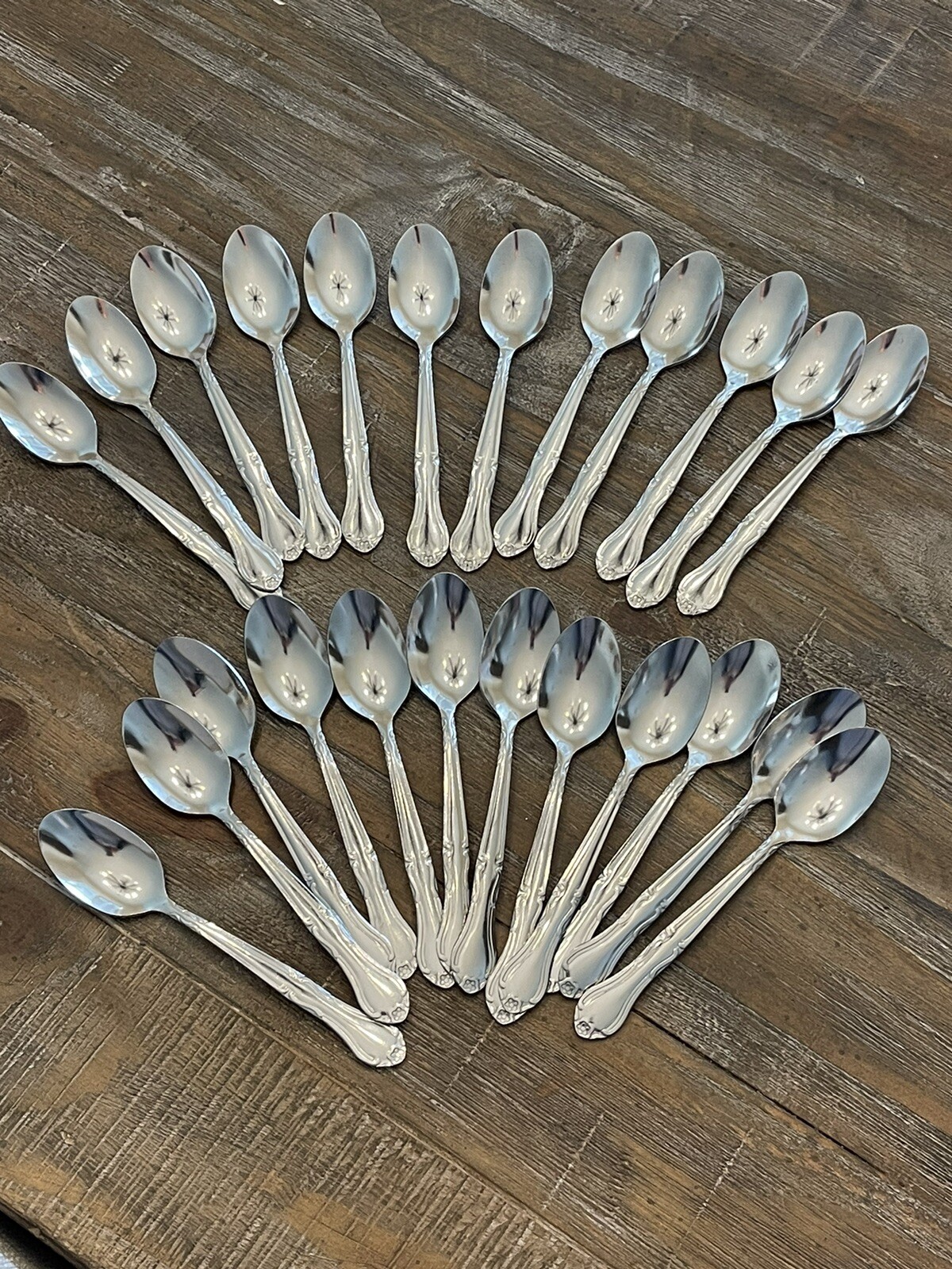 Winco 0004-01 12-Piece Elegance Teaspoon Set, 18-0 Stainless Steel 24 Two Dozen
