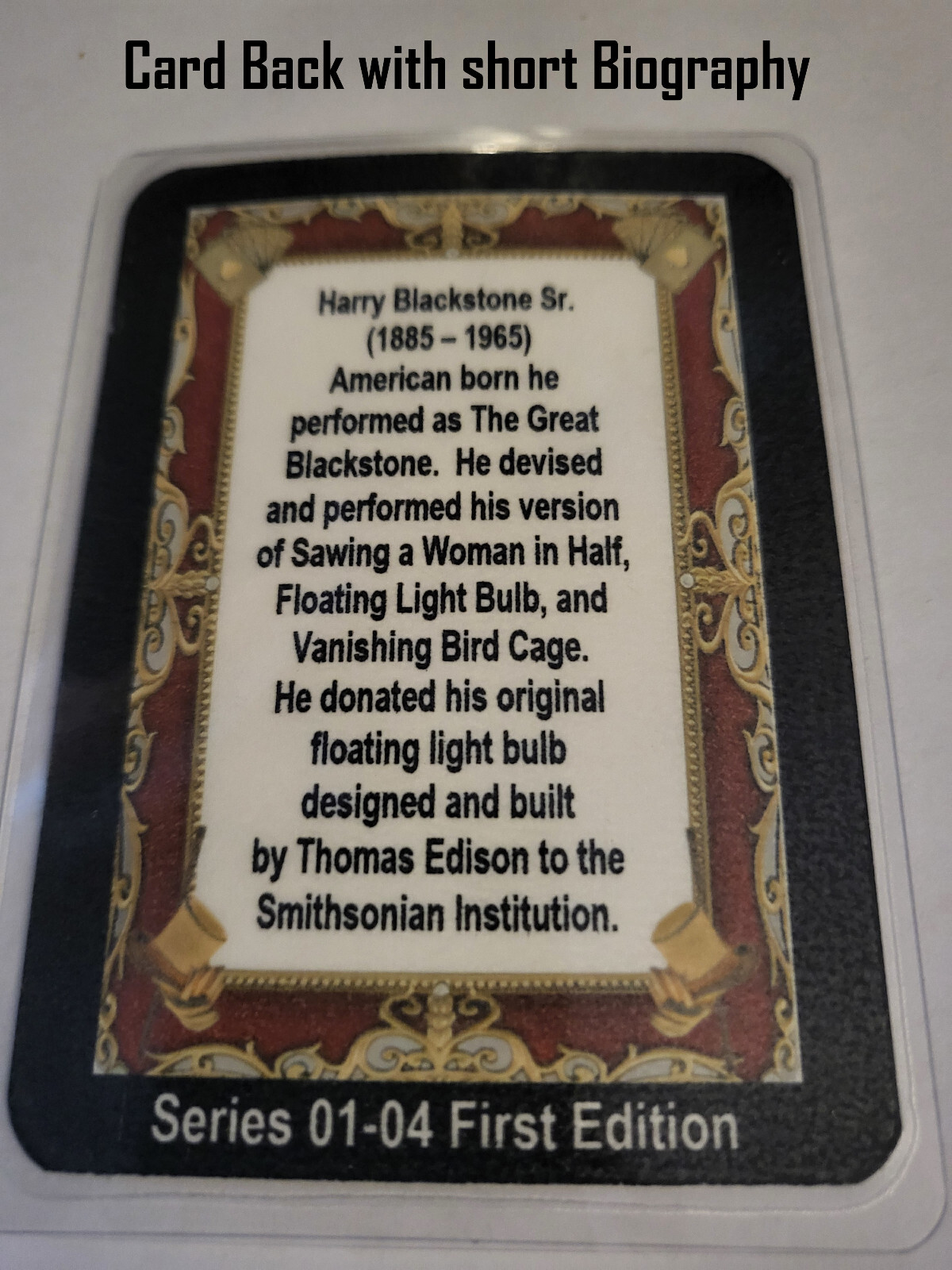 FAMOUS MAGICIANS CARDS - SERIES ONE SET OF 12 - LAMINATED - SIZE IS 2.75 x 3.75