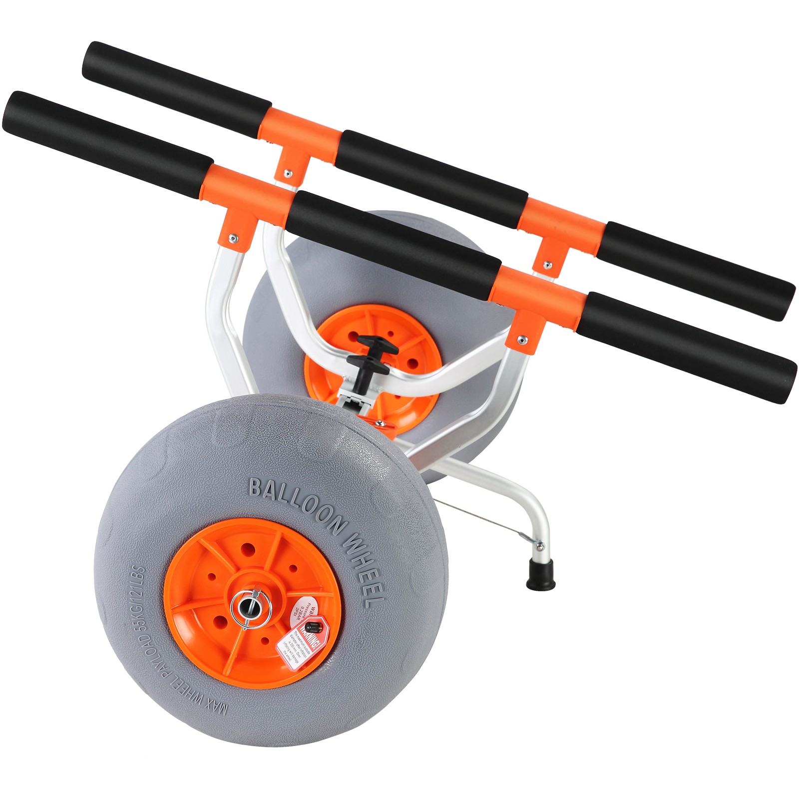 VEVOR Adjustable Kayak Cart Canoe Carrier 350lbs Load with 12'' Tires Foldable