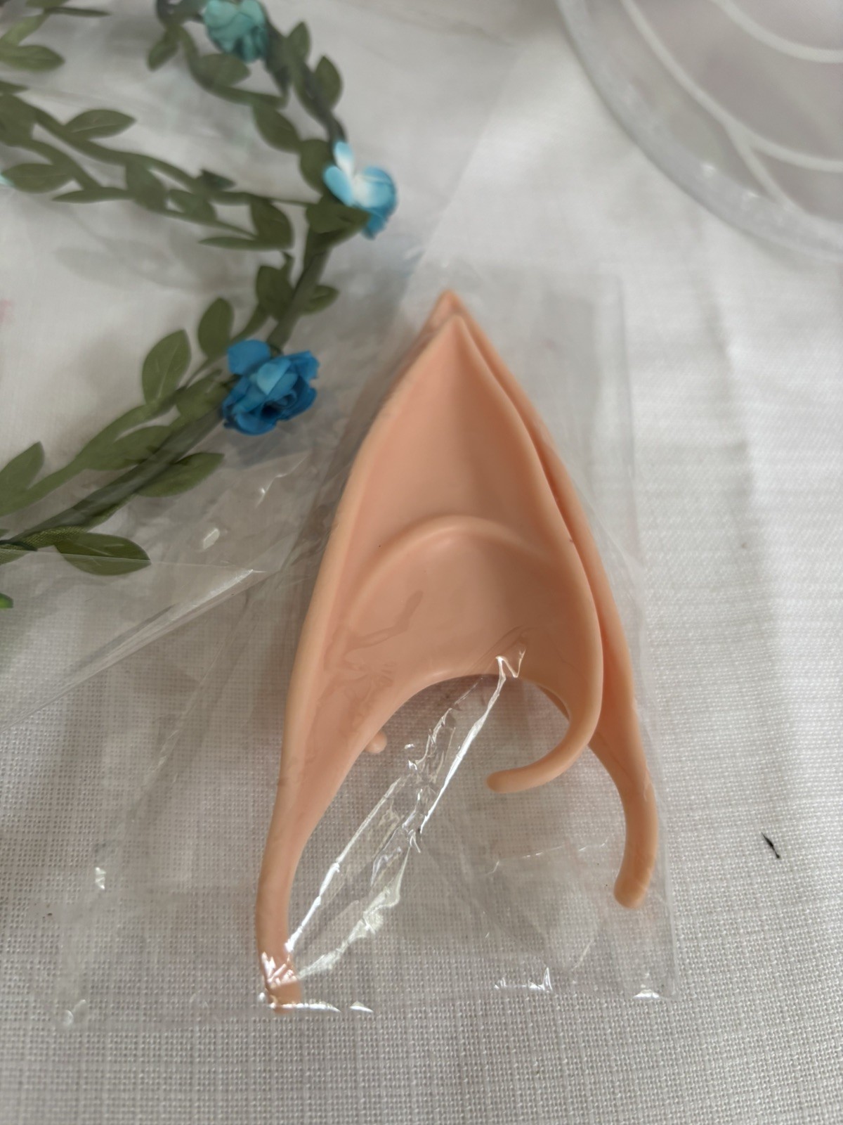 Sheer Fairy Wings Halloween Cosplay Accessories Elf Ears Floral Crown