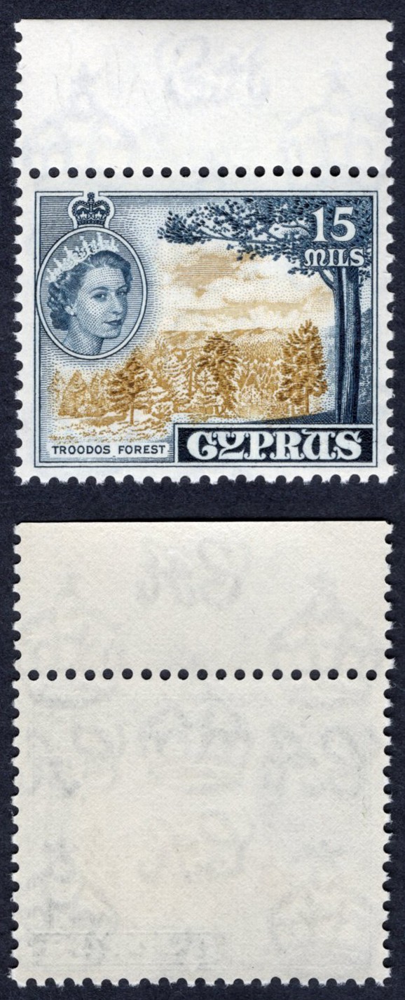 Cyprus SG177a Bistre and Indigo SUPERB U/M Cat 40 pounds