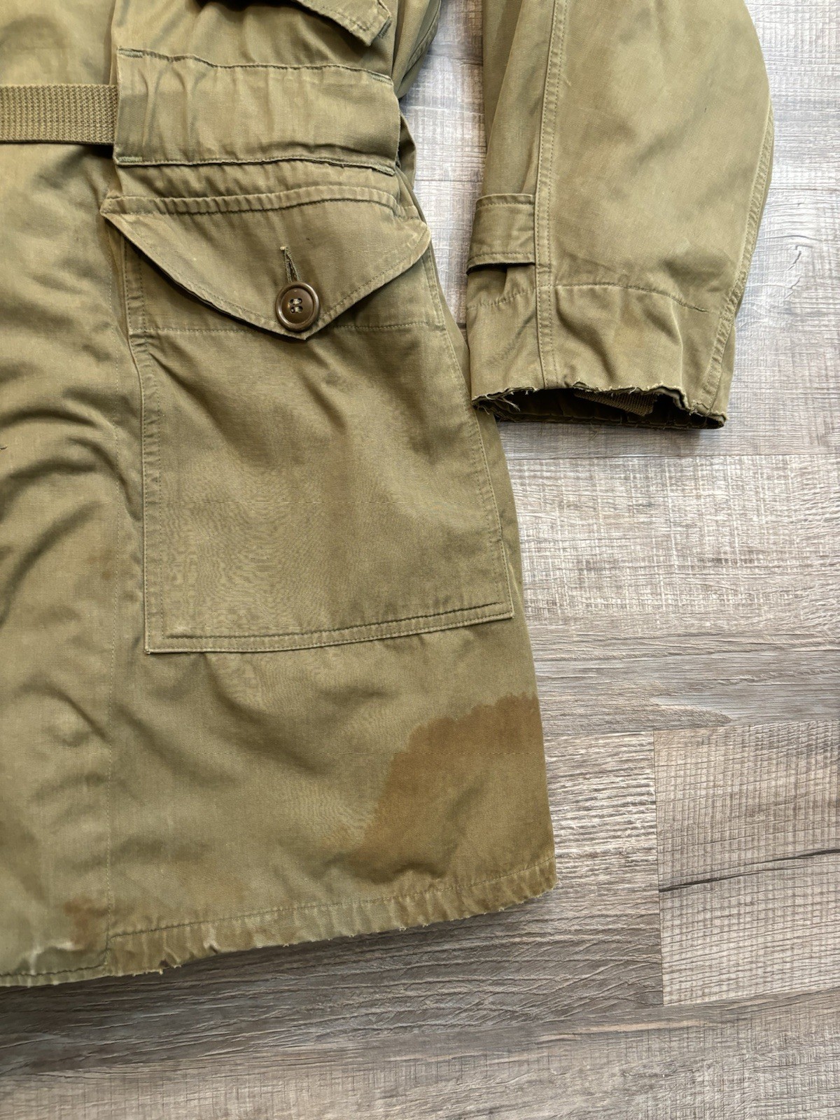 VTG M1947 US Military Parka Med W/ Liner Korean War Salty Army USMC