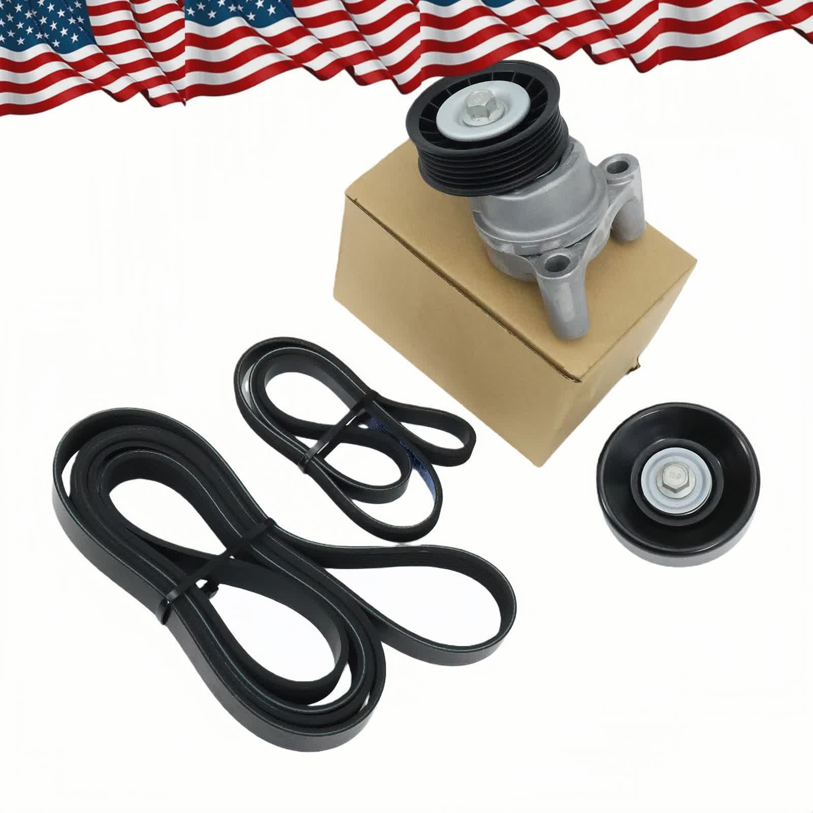 4x Serpentine Belt Drive Component Kit Fit 09-16 Chevy Silverado GMC Yukon XL V8