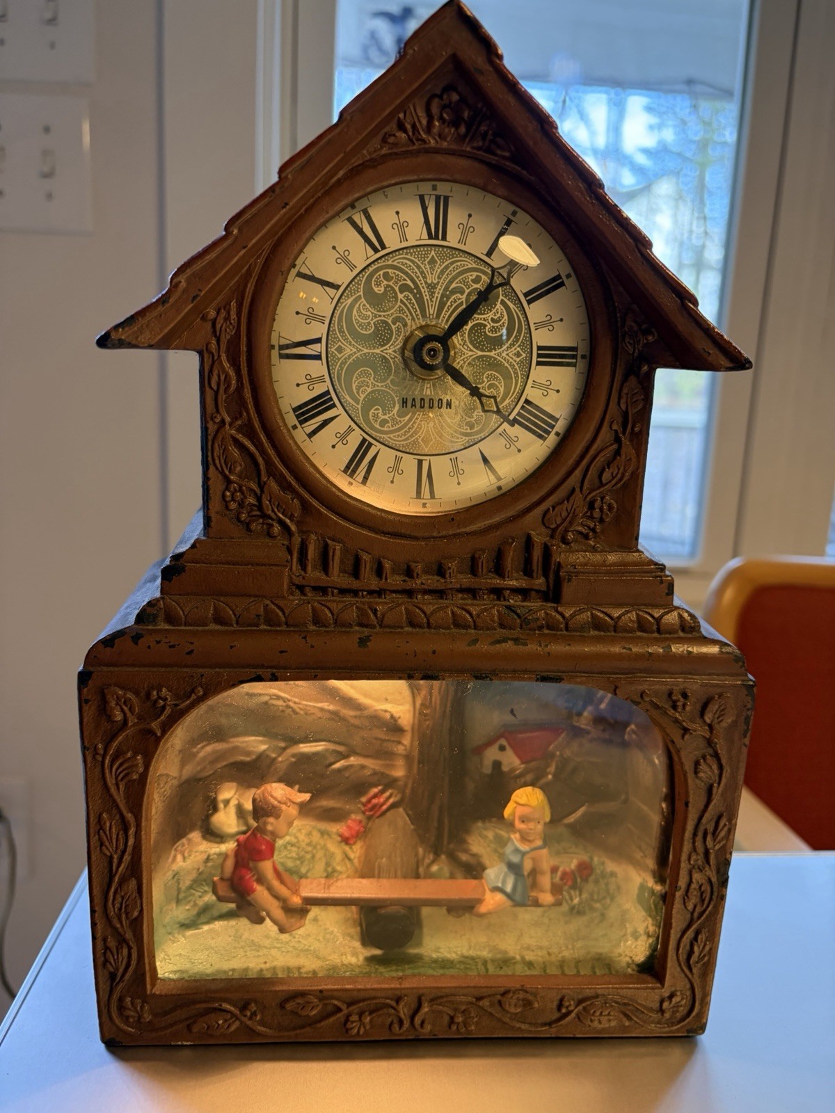 Vintage Haddon Model 15 "The Teeter Totter" Animated Motion Lighted Clock Works