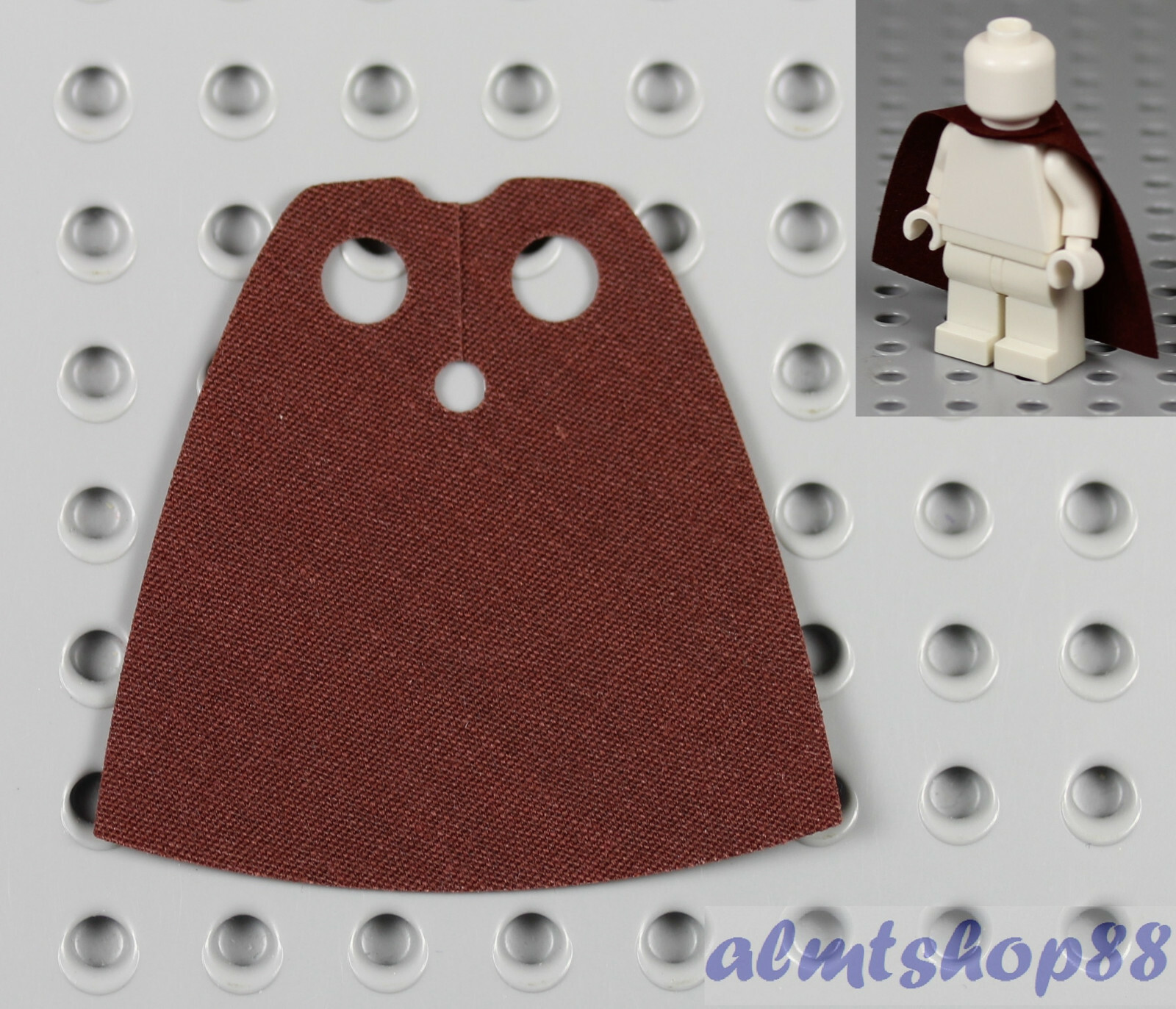 Reddish Brown Cloth Cape For LEGO Minifigures - Fabric Robe Cloak Obi-Wan Jedi