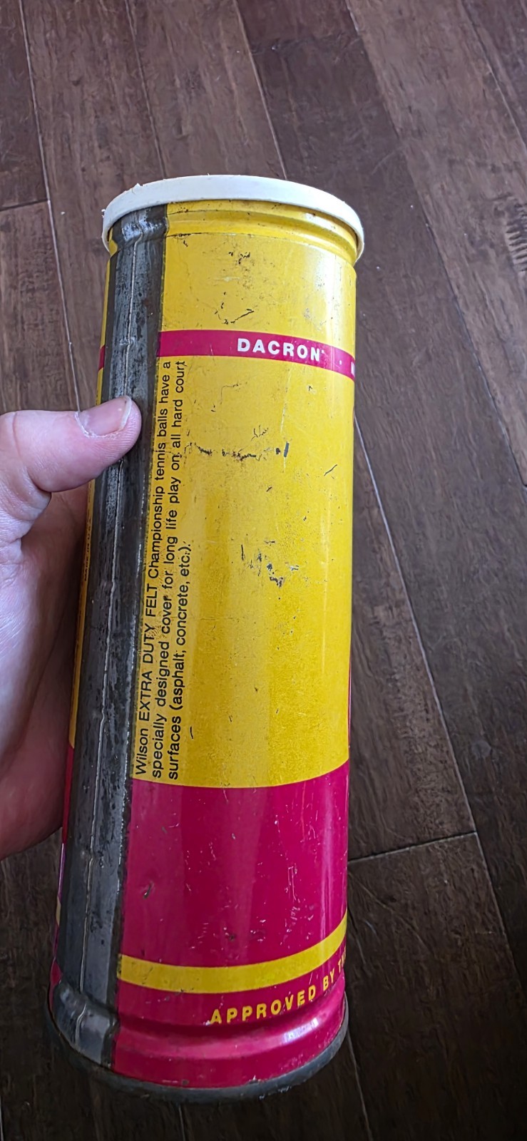 Vintage Wilson Championship Tennis Balls Can Extra Duty Felt USA (B)