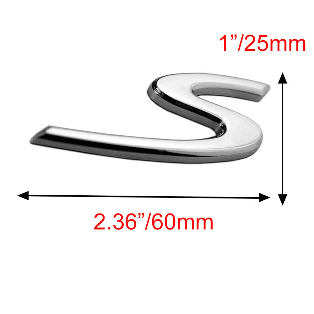 For Porsche Panamera Cayenne Macan 911 718 Red/Silver/Black S Badge Trunk Emblem