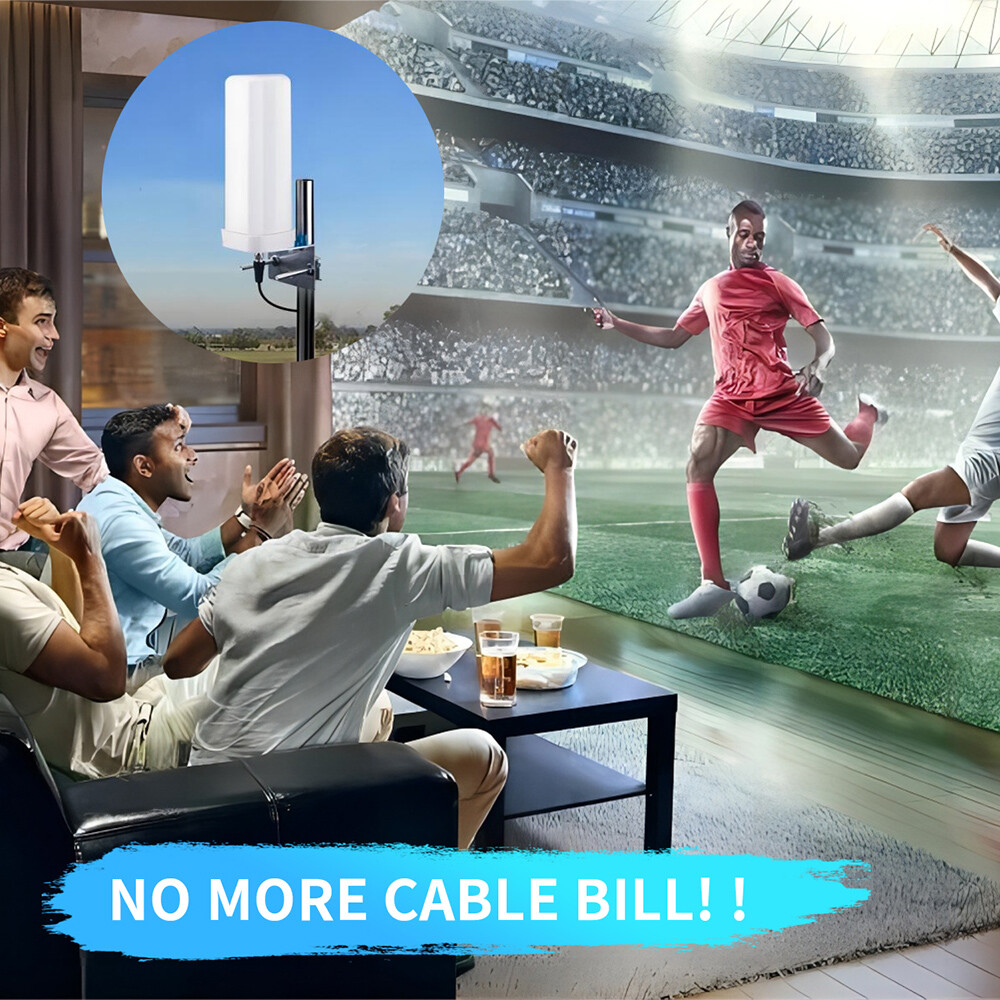 6000 Miles HDTV 1080P Outdoor HD 4K Digital TV Antenna 360° Signal Amplified US