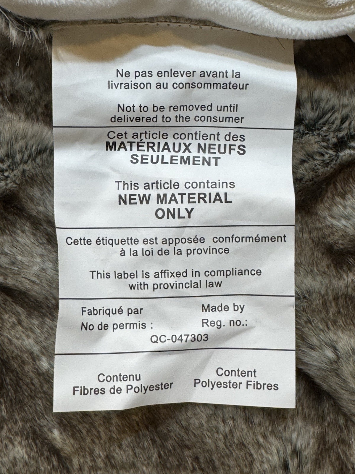 Pottery Barn Teen Otter Critter Faux Fur Beanbag SlipCover 3D Large NWT